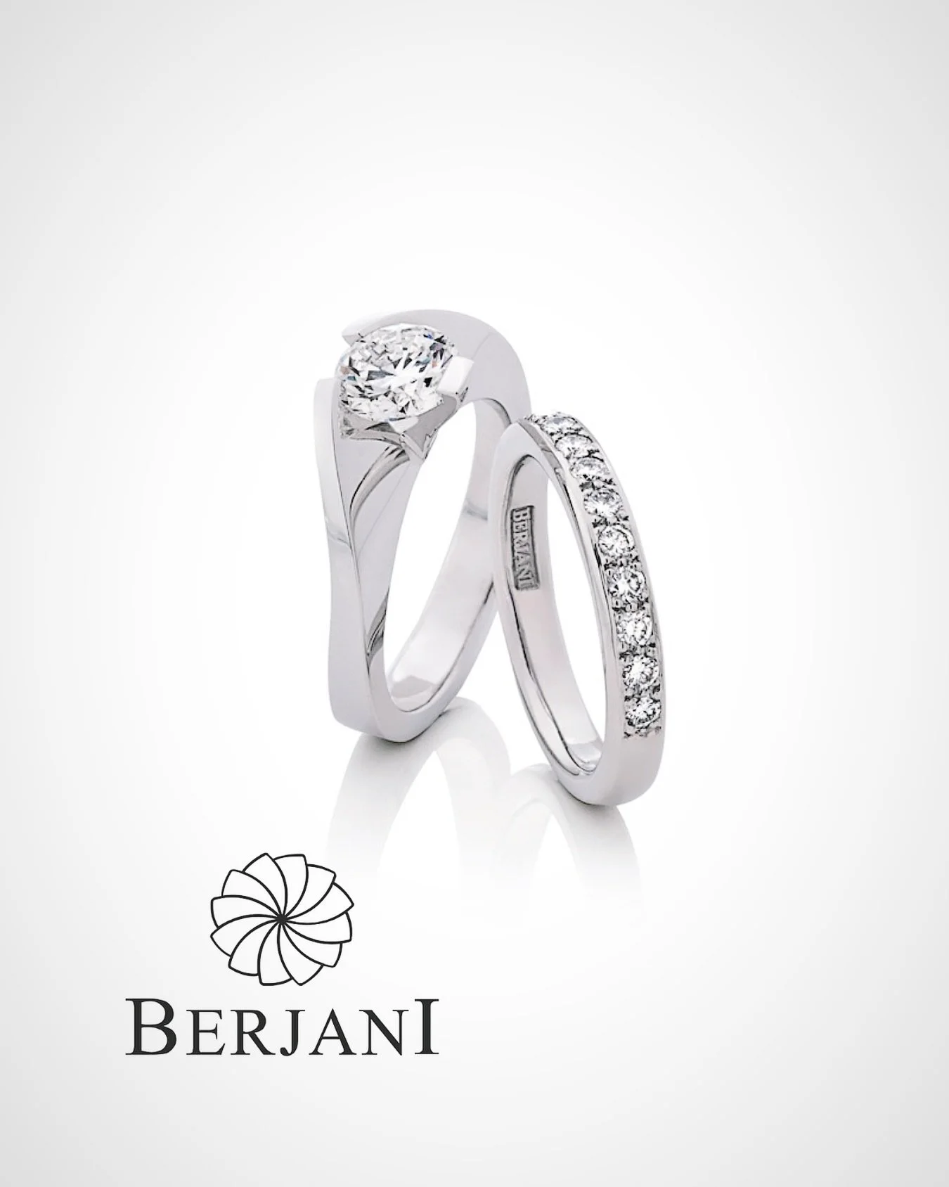 BERJANI Signature - The Vertigo engagement ring&hellip; Set with a stunning solitaire perfectly cut natural diamond matched with a simple elegant diamond wedding ring&hellip; It may be time to make your move&hellip; 🤍

#gold #engagementring #natural