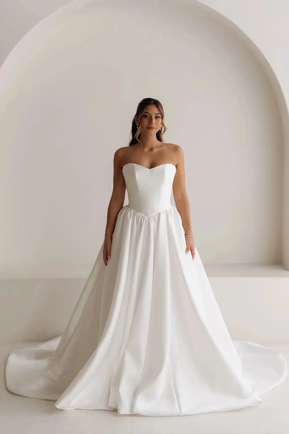 Cyndi Basque Waist Strapless Gown