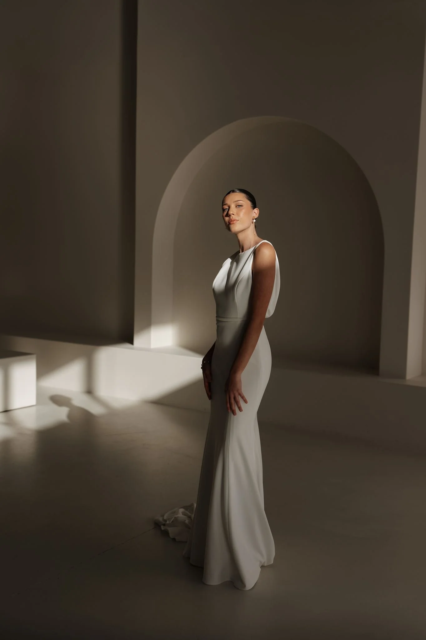 Erin Clare Bridal Alaska Crepe Gown Australian Made Wedding Dresses