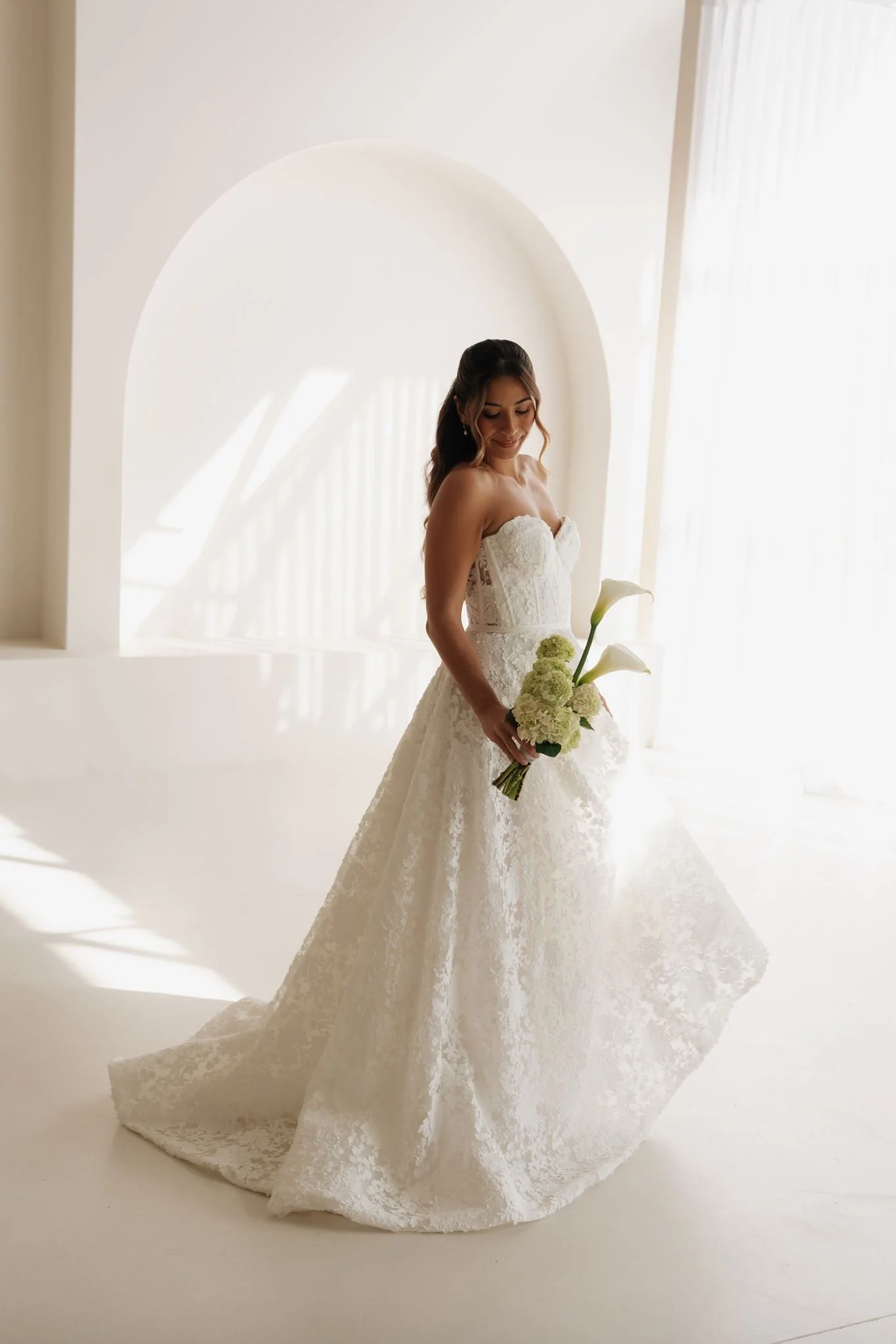 Erin Clare Bridal Ivy Strapless Lace Wedding Dress