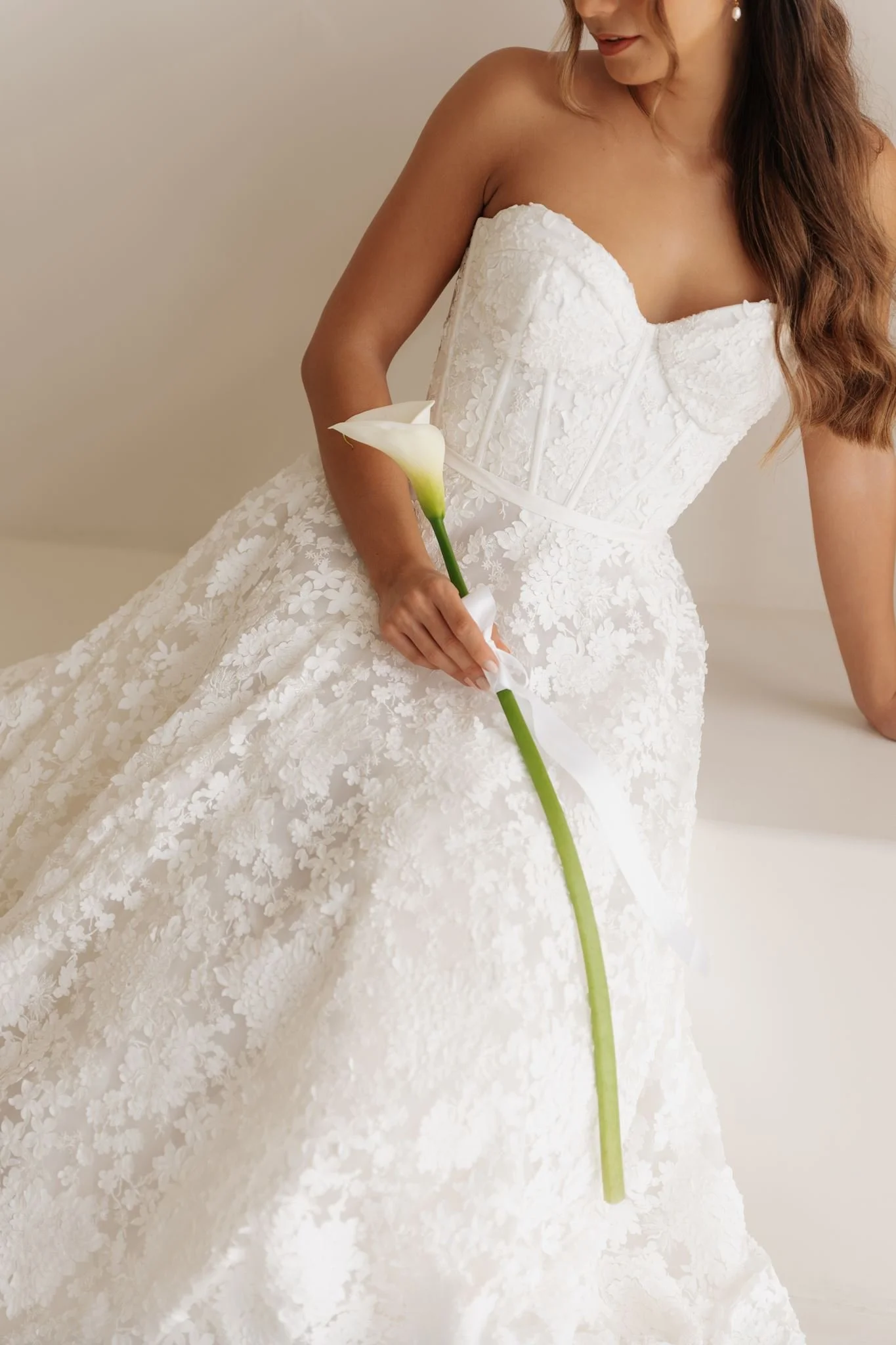 Erin Clare Bridal Ivy Strapless Lace Wedding Dress