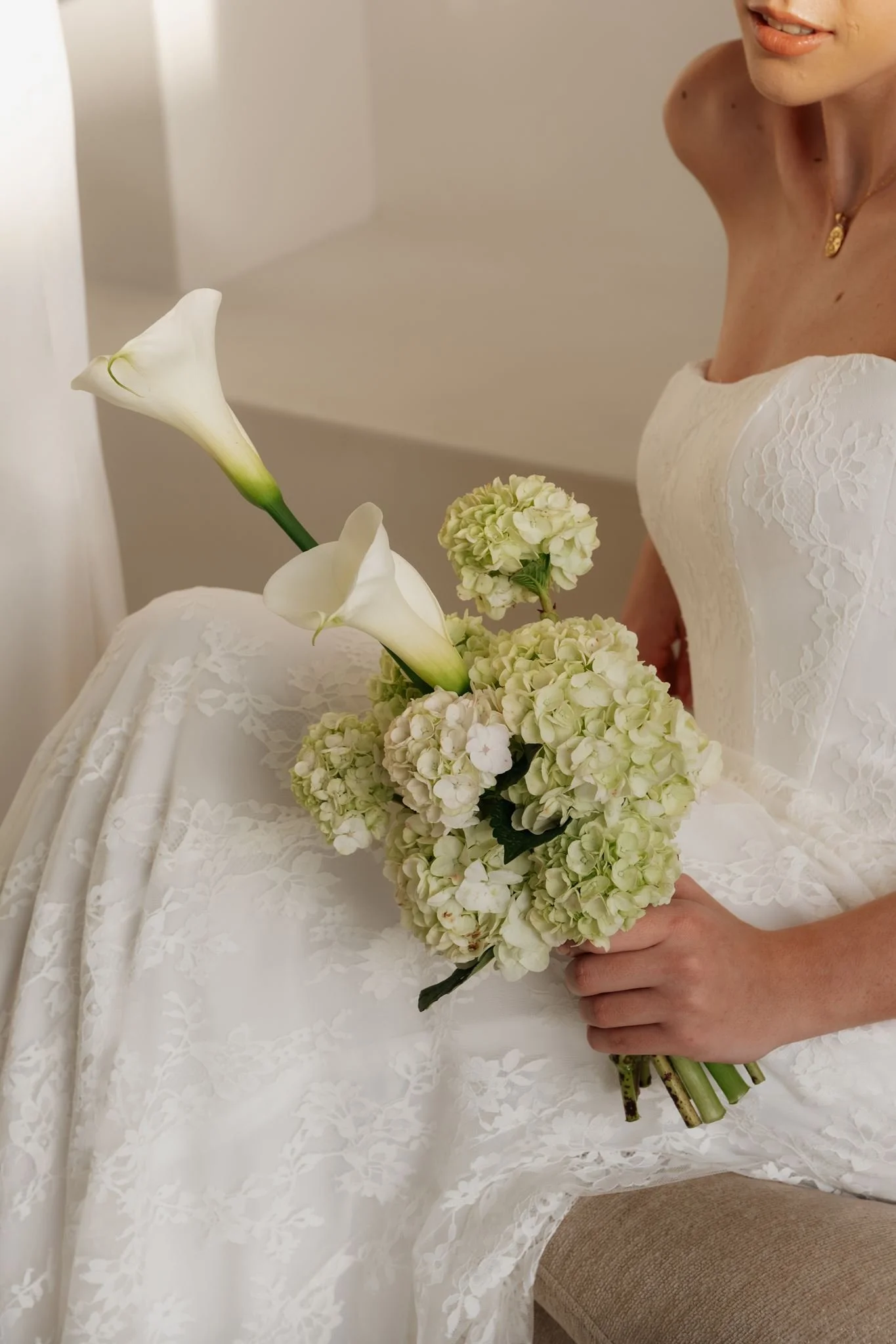 Erin Clare Bridal Olivia Strapless Lace Wedding Gown