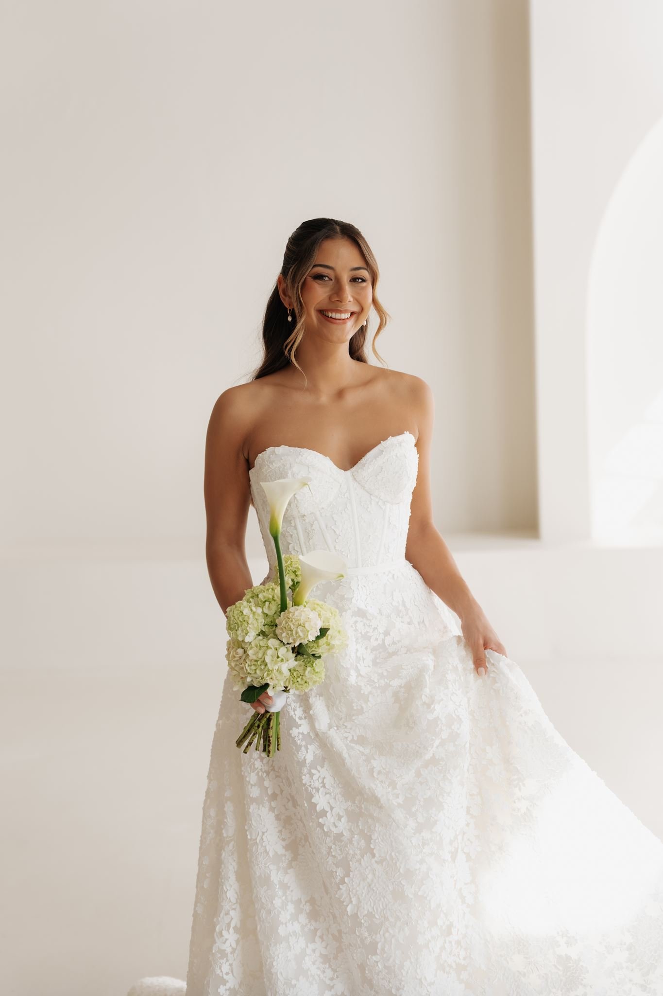 Erin Clare Bridal Ivy Strapless Lace Wedding Dress