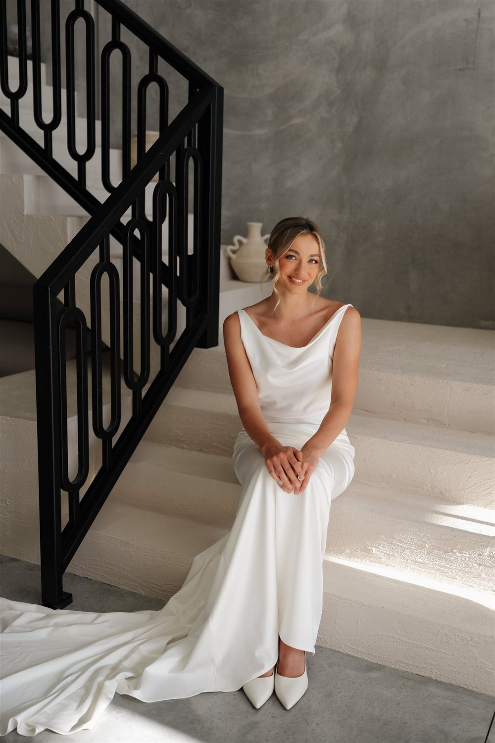 Erin Clare Bridal | Mia Cowl Neck Satin Gown | Wedding Dresses Erin Clare Bridal Erin Clare Bridal | Mia Cowl Neck Satin Gown | Wedding Dresses Erin Clare Bridal