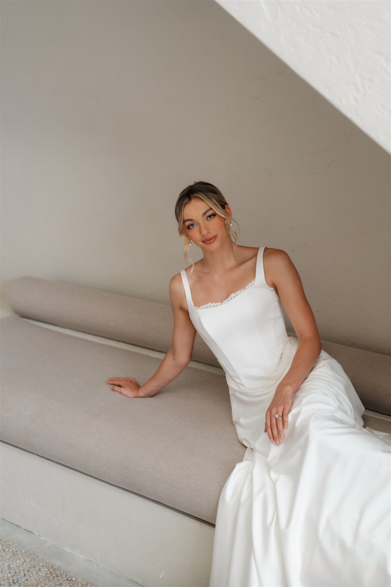 Erin Clare Bridal | Jasmine Satin A-line Gown | Wedding Dresses Noosa