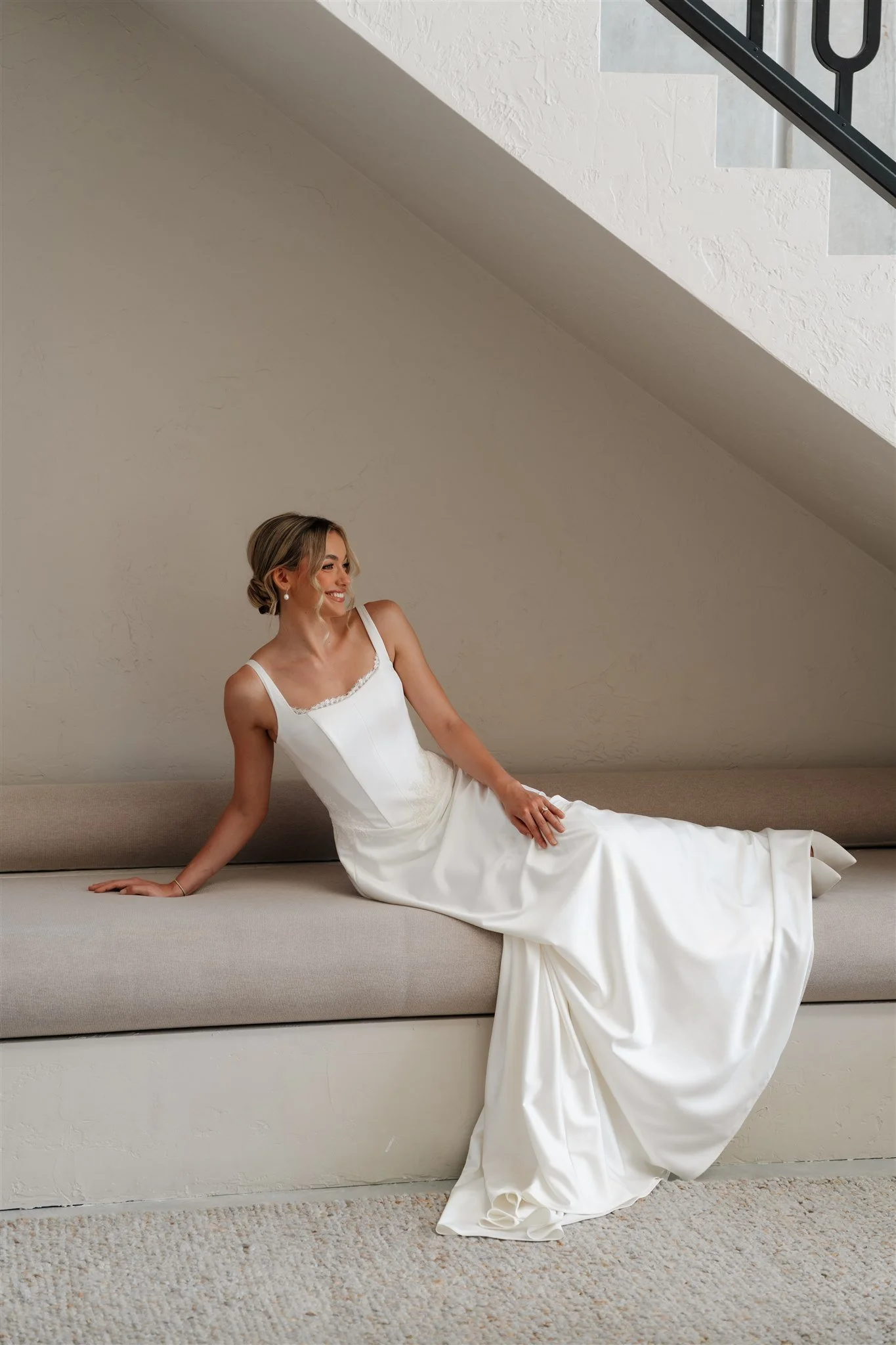 Erin Clare Bridal | Jasmine Satin A-line Gown | Wedding Dresses Brisbane