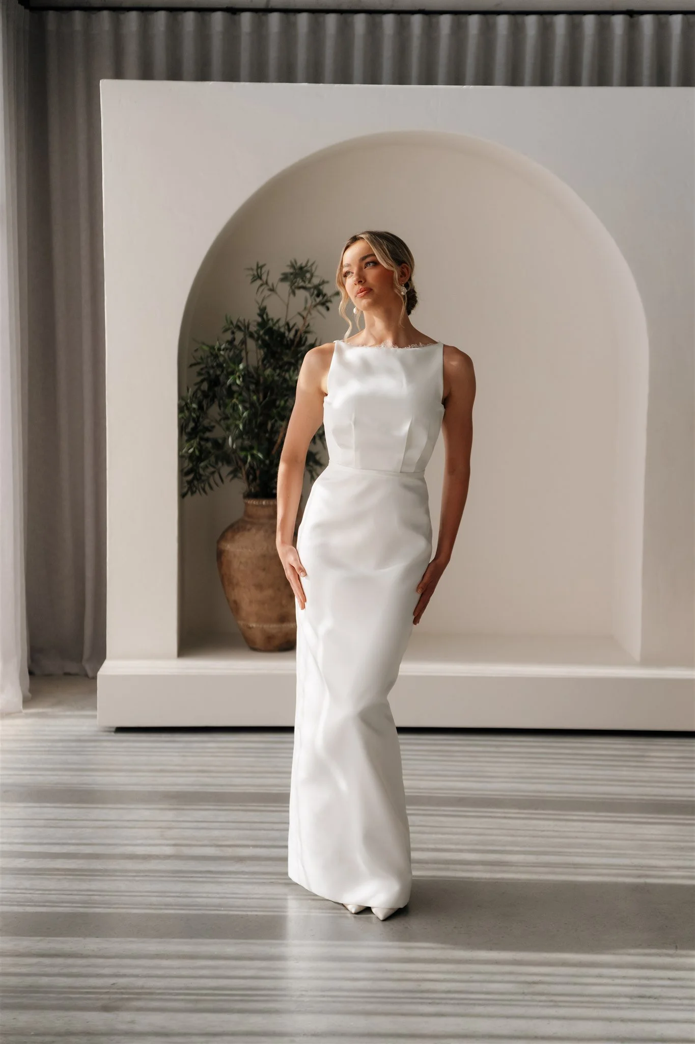 Erin Clare Bridal | Marilyn Pencil Skirt Mikado Gown | Wedding Dress Designer Australia
