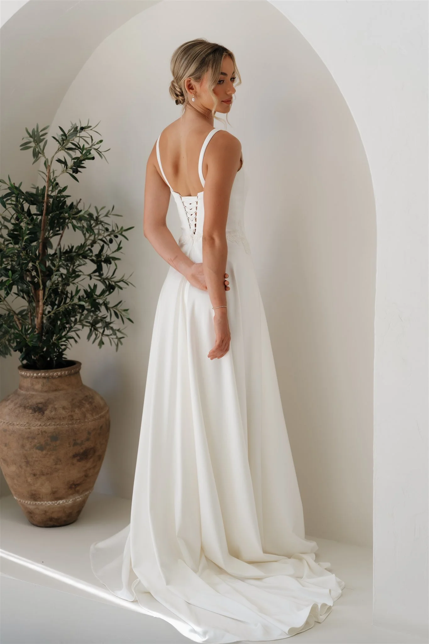 Erin Clare Bridal | Jasmine Satin A-line Gown | Wedding Dresses Noosa