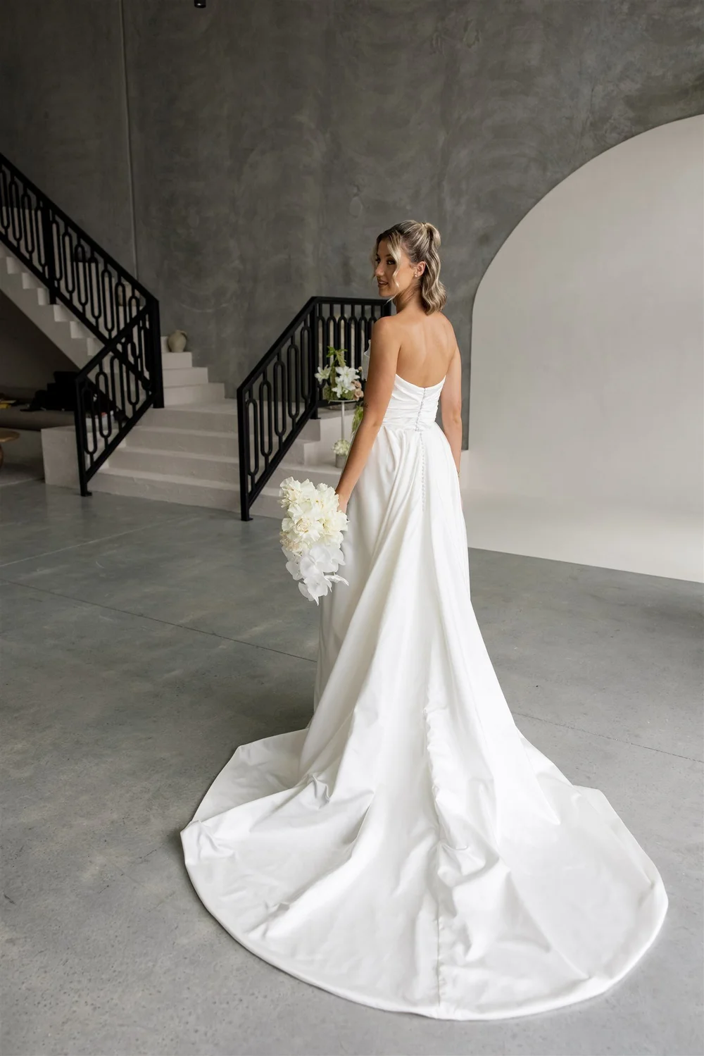 Gemma Satin Overskirt Erin Clare Bridal Australian Made Bridal - Main Image