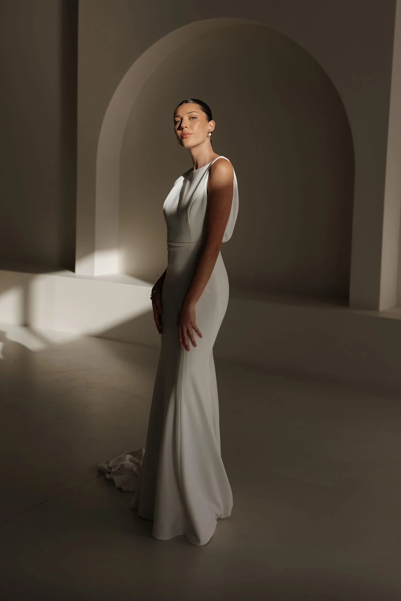 Erin Clare Bridal Alaska Crepe Gown Australian Made Wedding Dresses