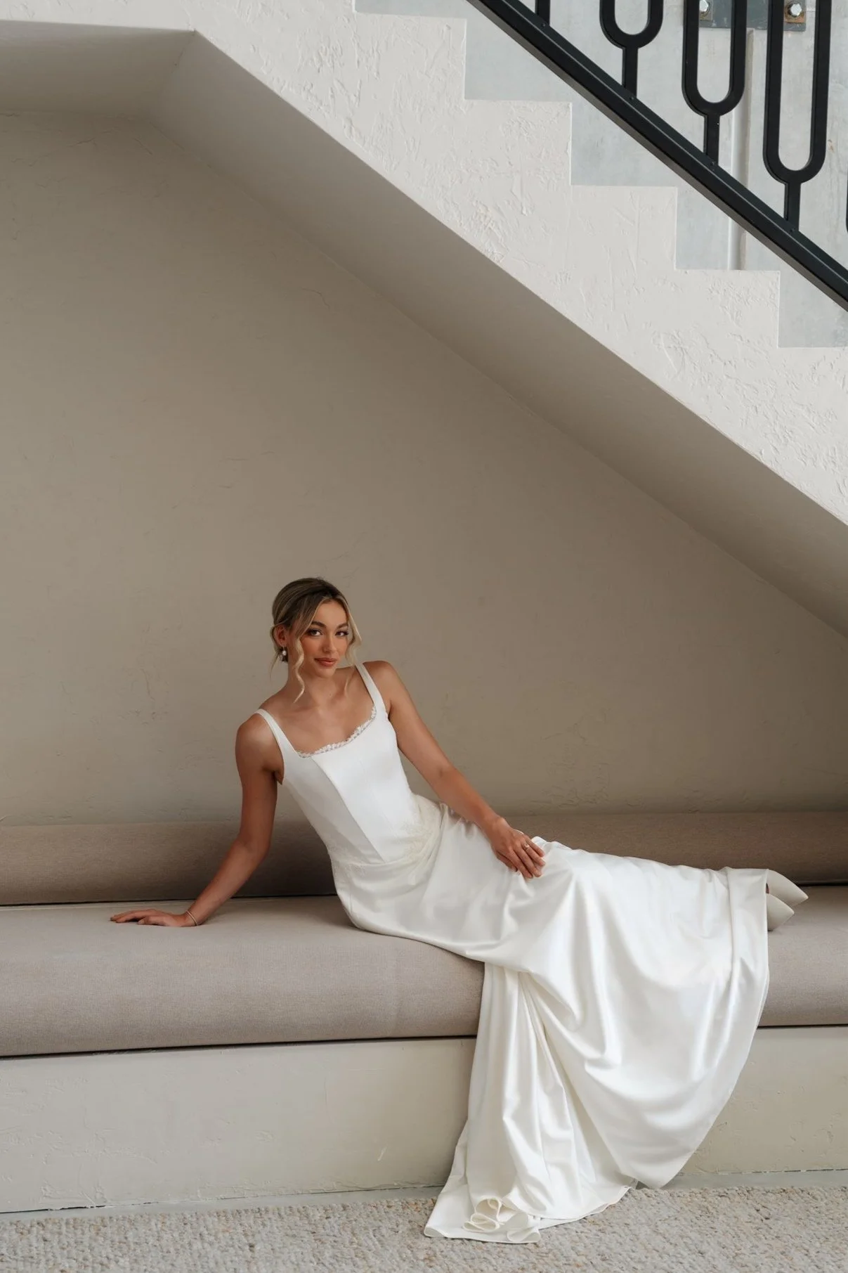 Erin Clare Bridal | Jasmine Satin A-line Gown | Wedding Dresses Australia