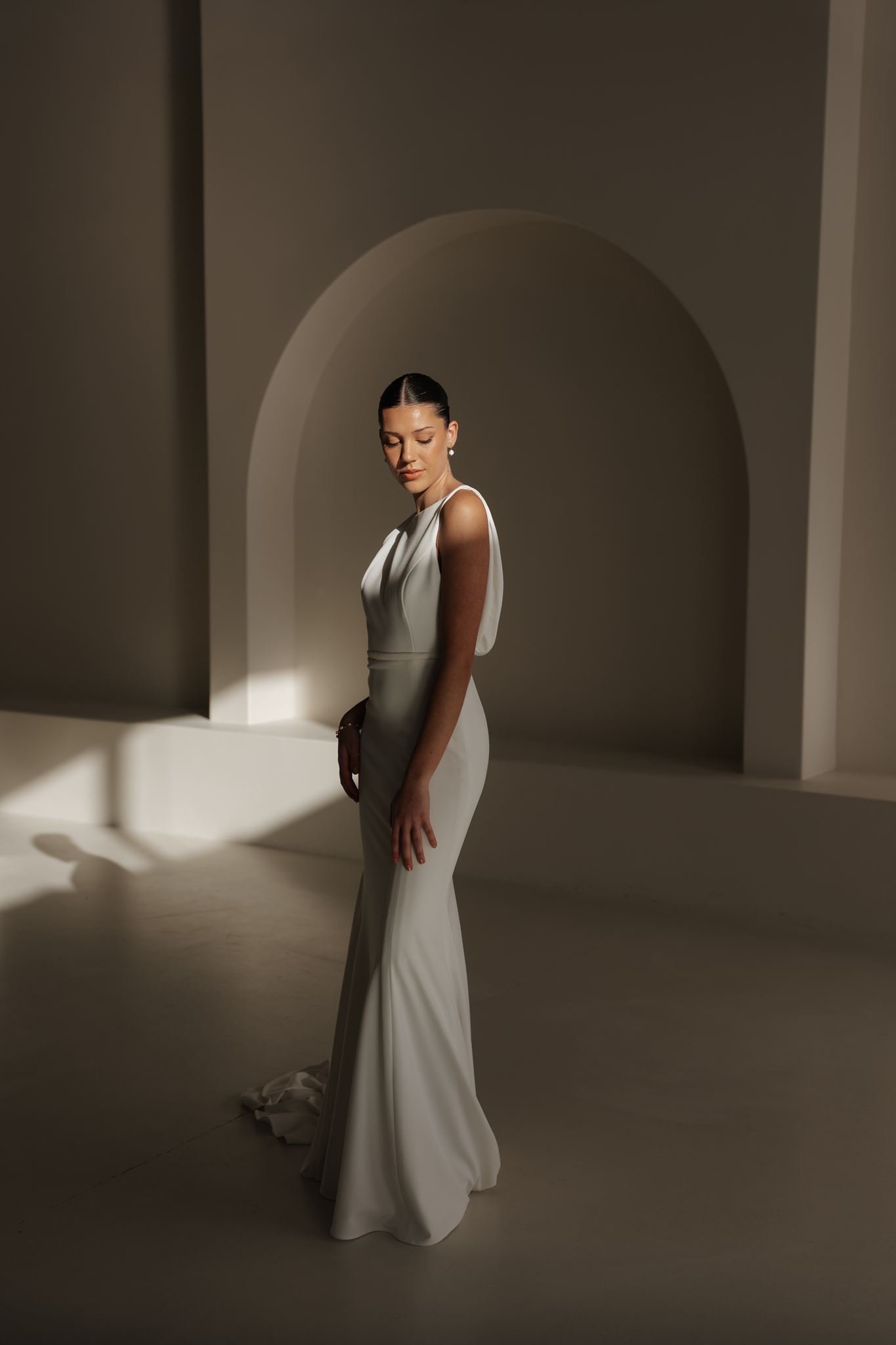 Erin Clare Bridal Alaska Crepe Gown Australian Made Wedding Dresses