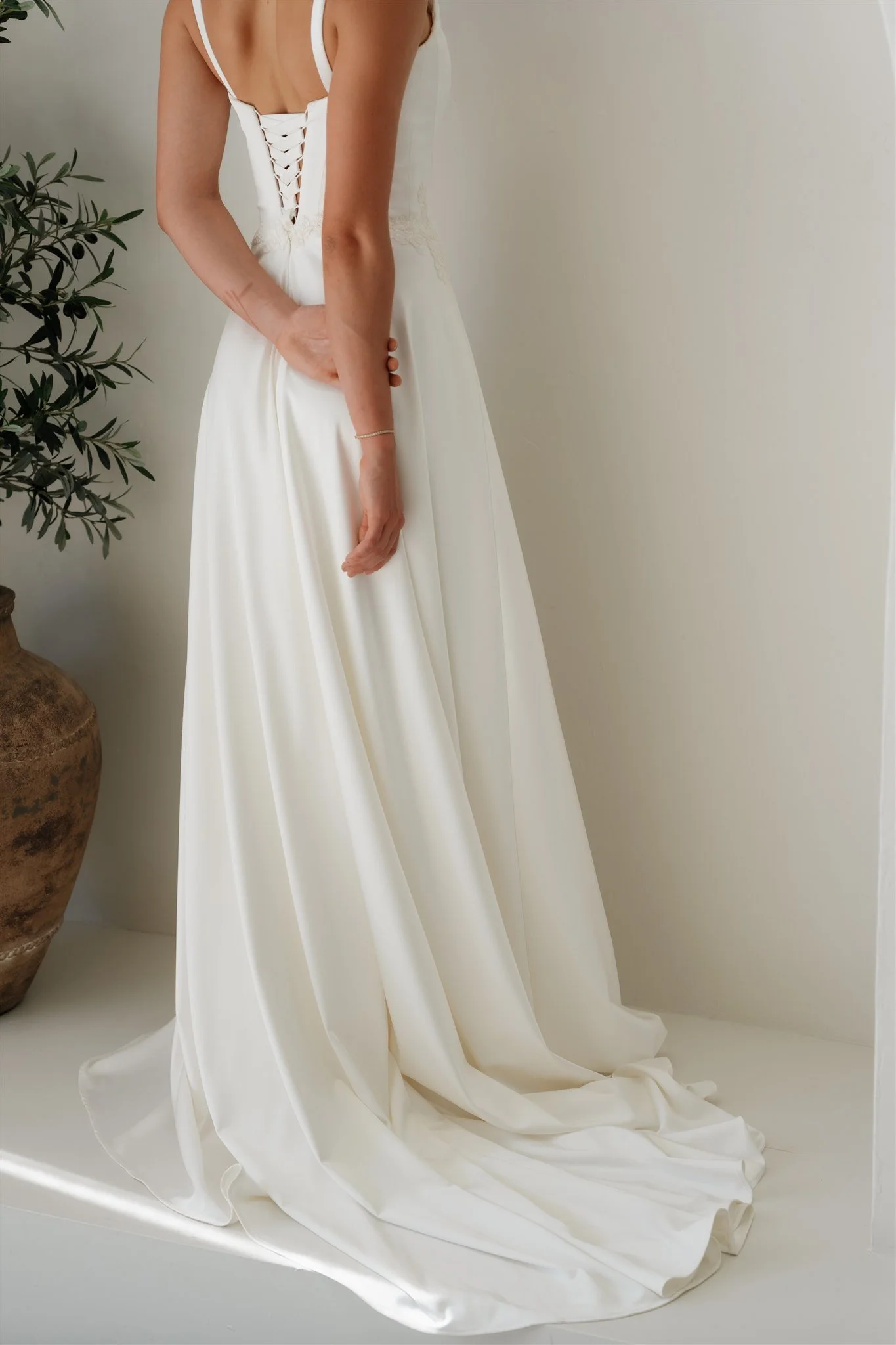 Erin Clare Bridal | Jasmine Satin A-line Gown | Wedding Dresses Australia