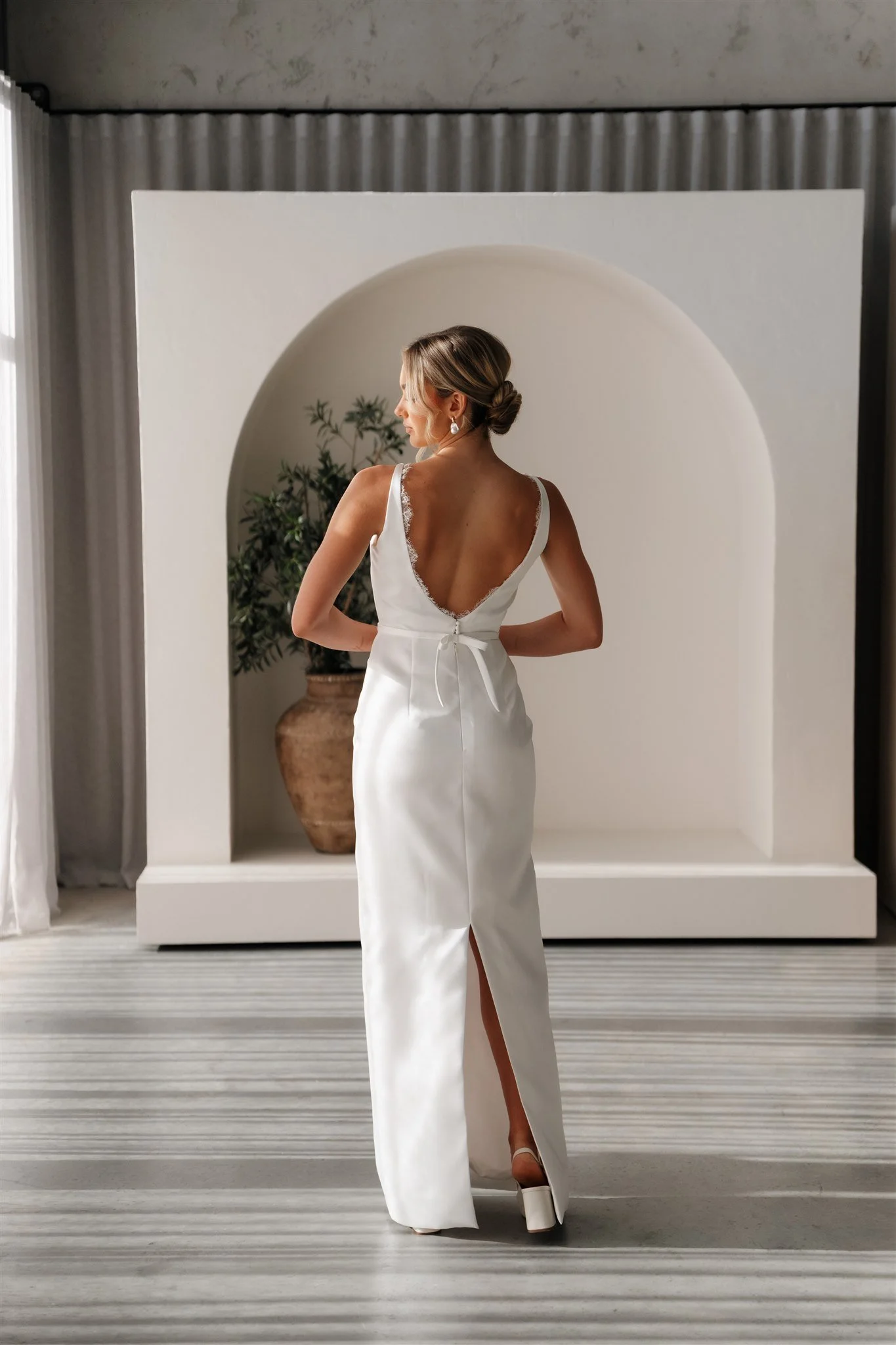Erin Clare Bridal | Marilyn Pencil Skirt Mikado Gown | Wedding Dress Designer Brisbane