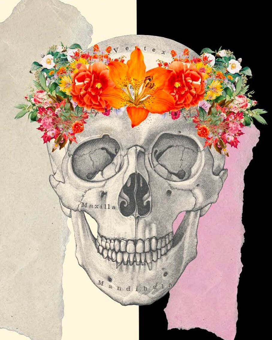 Hello November! 
Here&rsquo;s a cheeky little #dayofthedead inspired commission for a skull loving floral fanatic. 
💀💀💀
Did you know marigolds are used in the festival to guide the spirits of dead one back home?
🌼🌼🌼
More styles like this will b