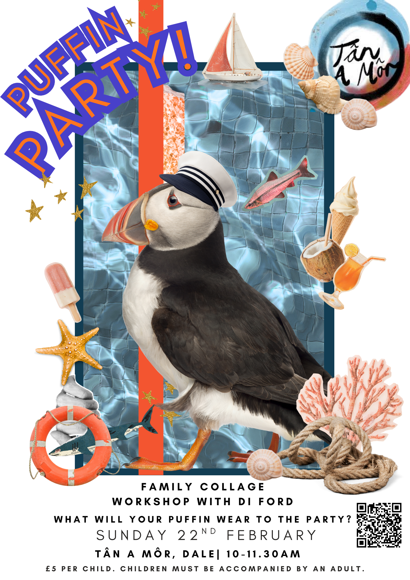 Puffin Party! Family Collage Workshop