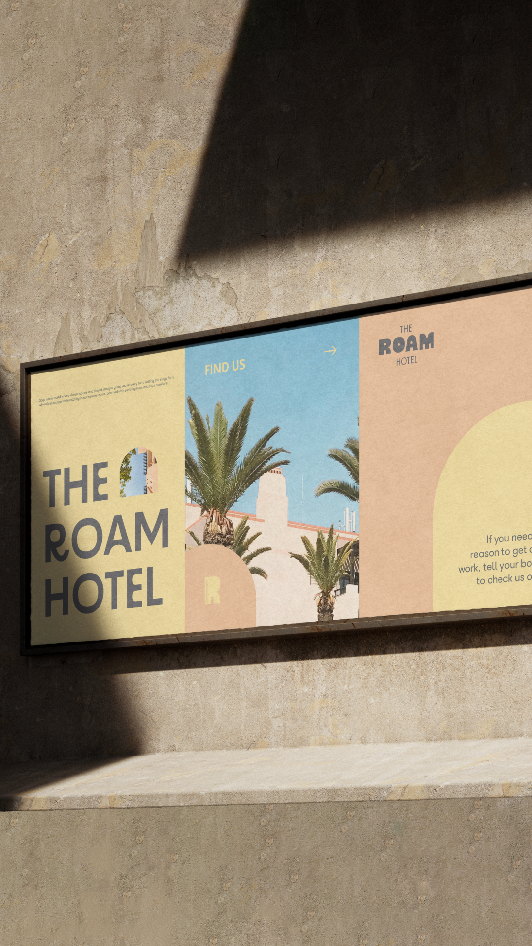 Fun boutique hotel rest and relaxation hotel branding design posters