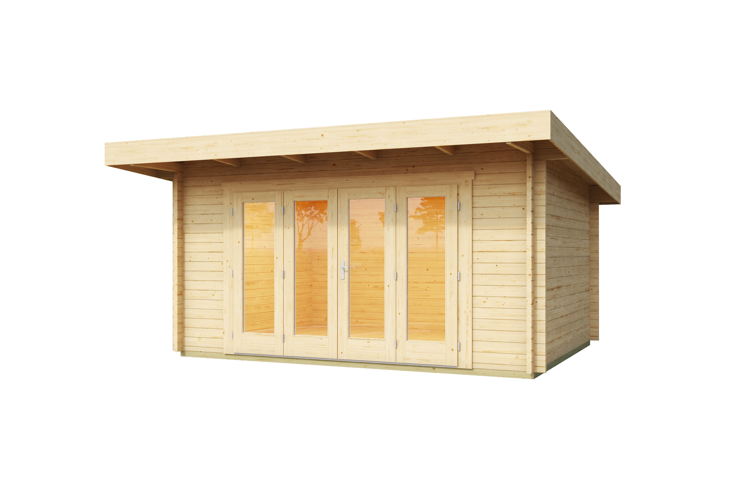 Photo of Medium sized garden cabin with folding double doors 3.9x3m
