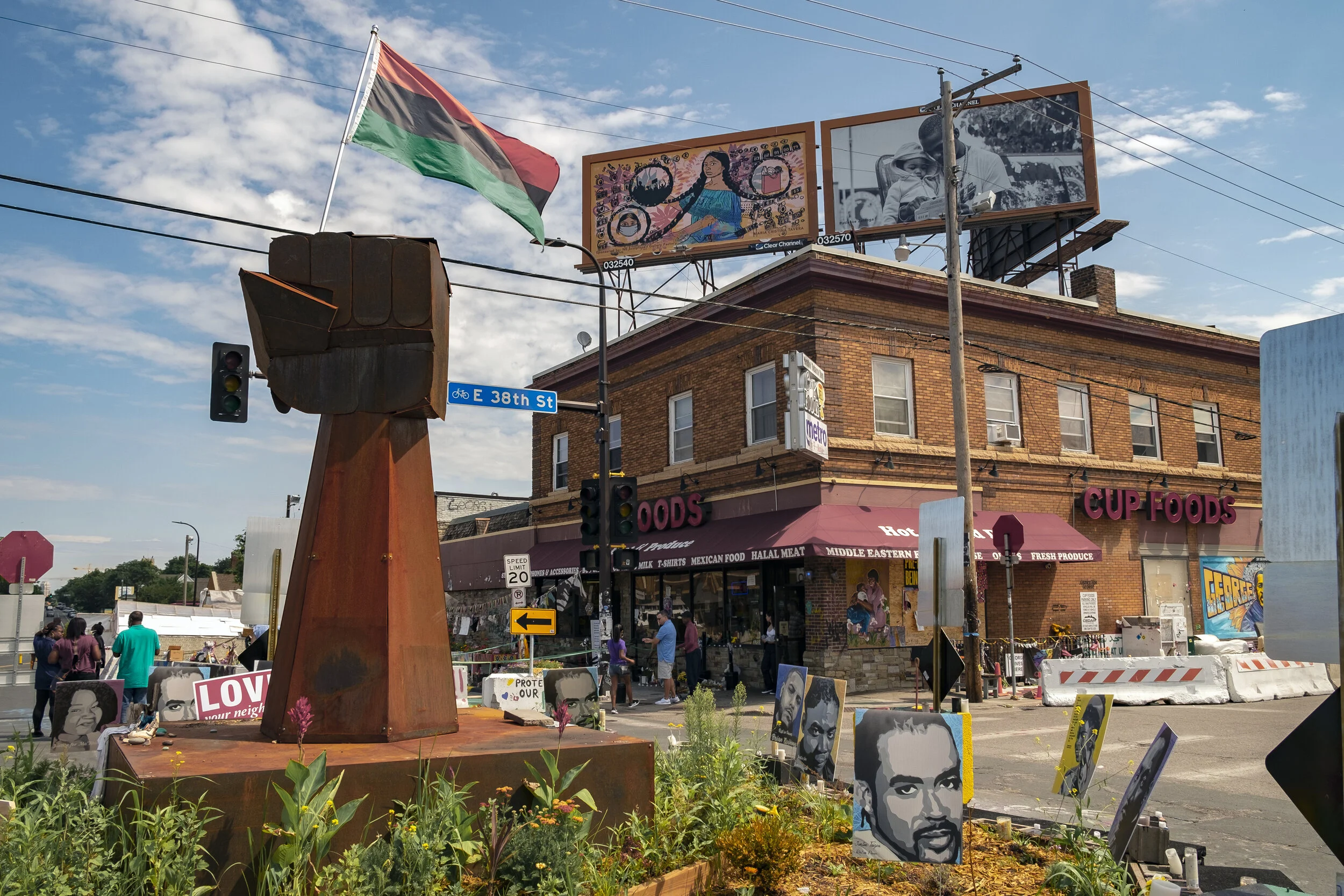 George Floyd Square, 38th Street and Chicago Avenue, Minneapolis, MN