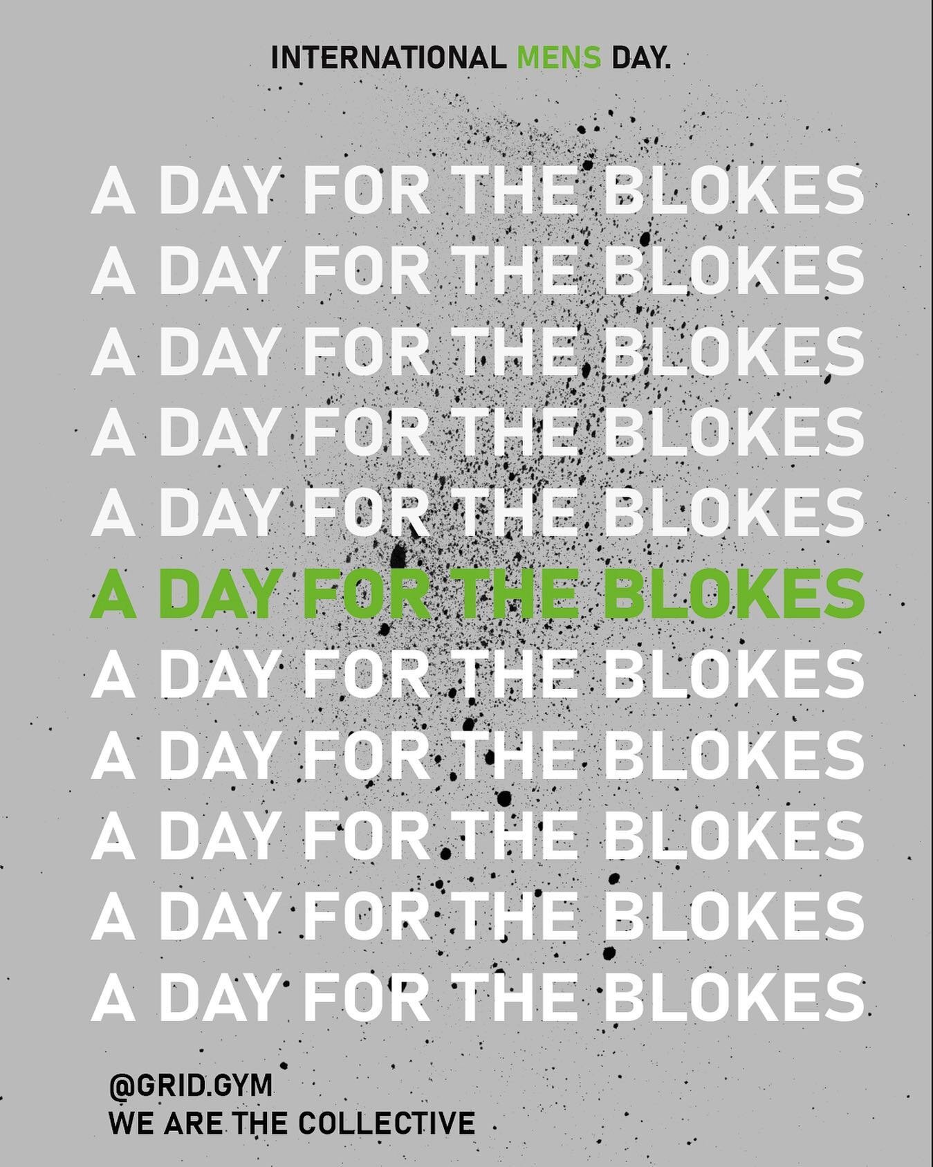 A DAY FOR THE BLOKES 👨🏻👴🏼🧑🏿&zwj;🦱👨🏼&zwj;🦰👱🏼&zwj;♂️👨🏾&zwj;🦳

It's tough being a bloke.

a lot of responsibility,
a lot of burdens
a lot of pressure.

Today is International Men's day, this post is dedicated to all the blokes. Every colo