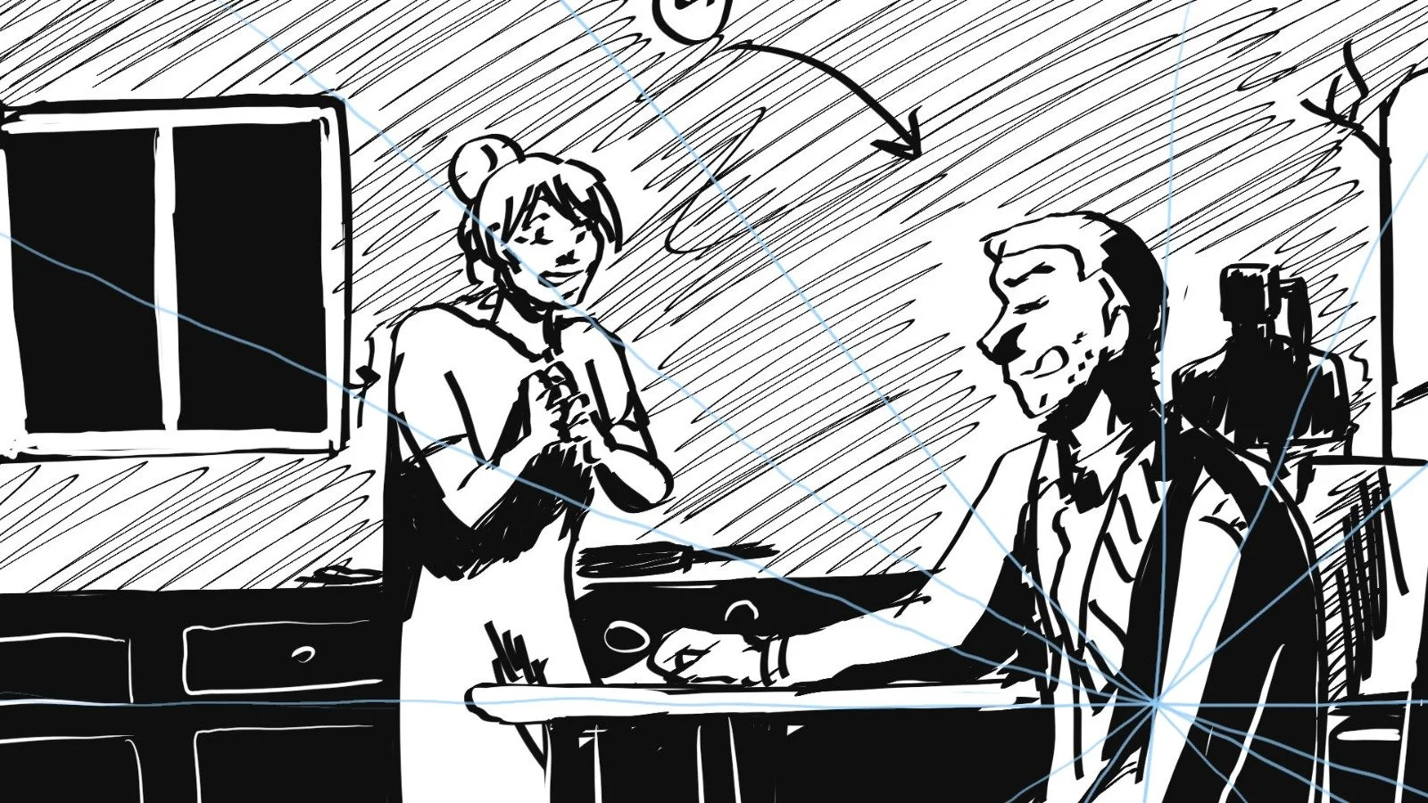 Janet: Yeah?
John: I don't usually eat--