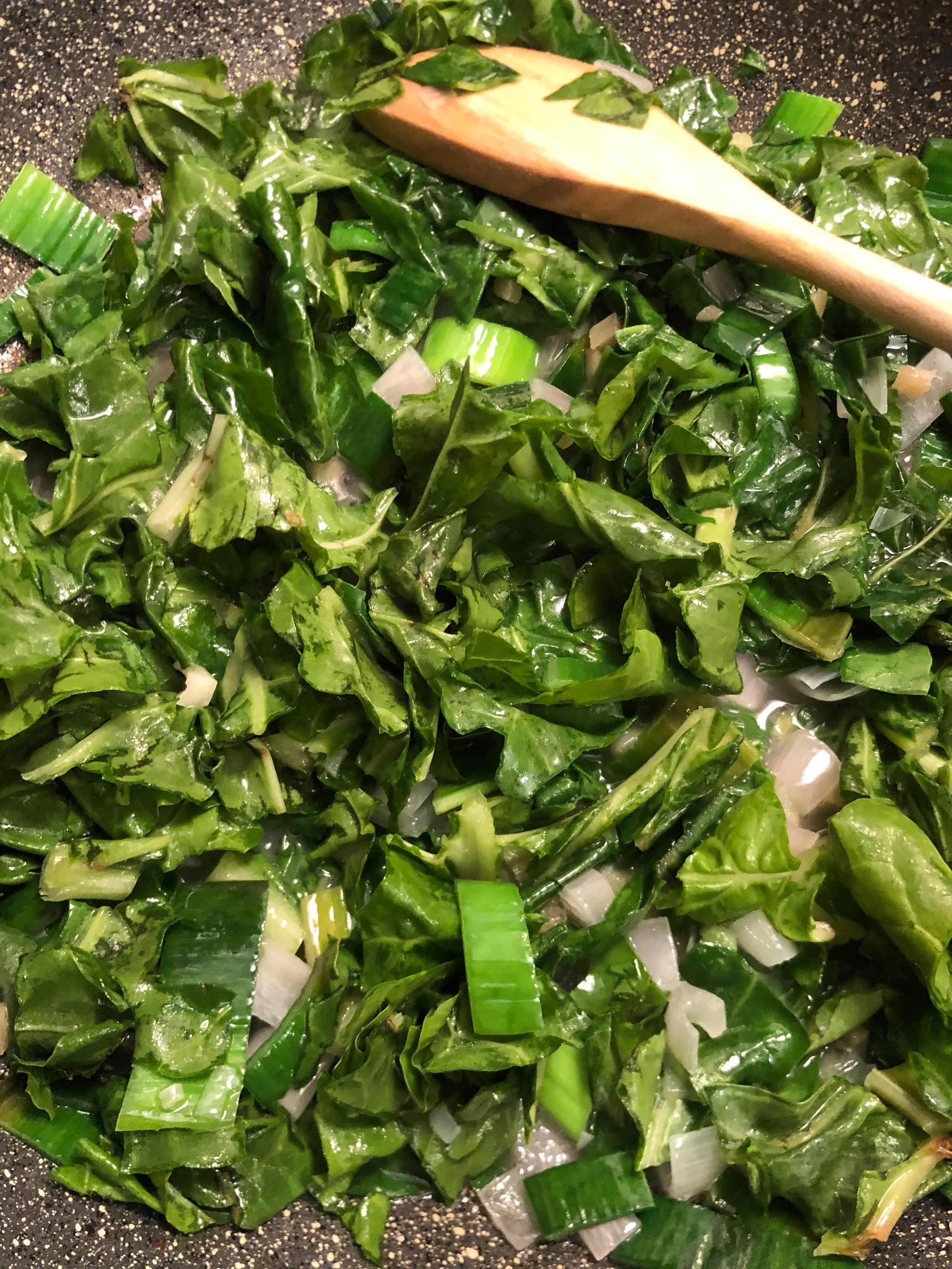 Légumes verts à feuilles riches en fer.