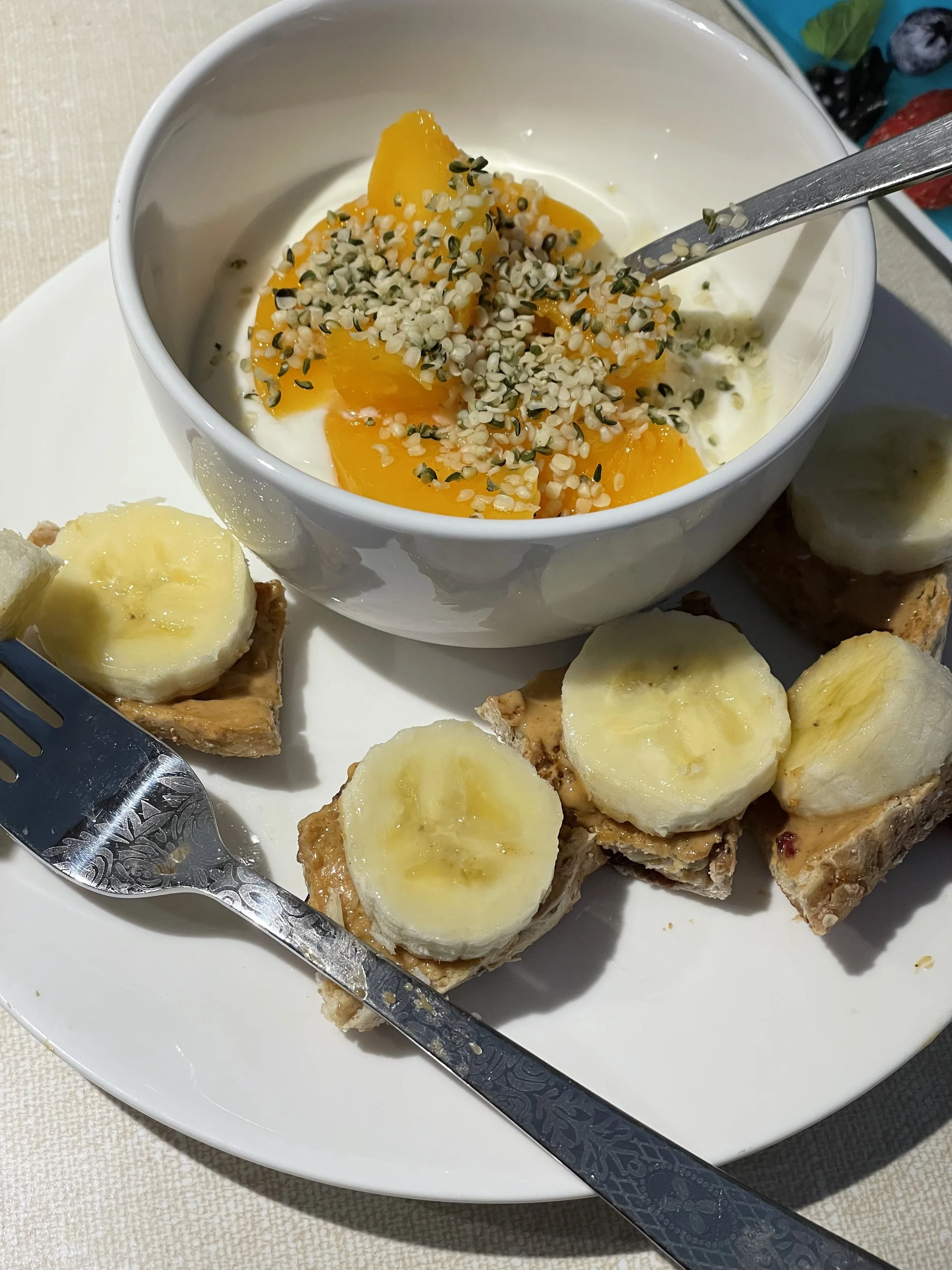 Des collations santé te sont apportées.