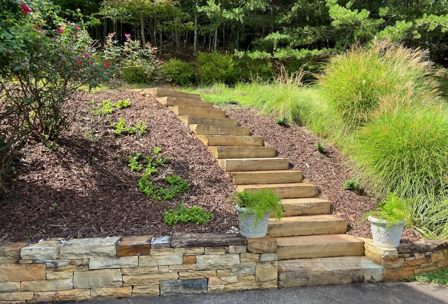 Brown sandstone slabs in Candler