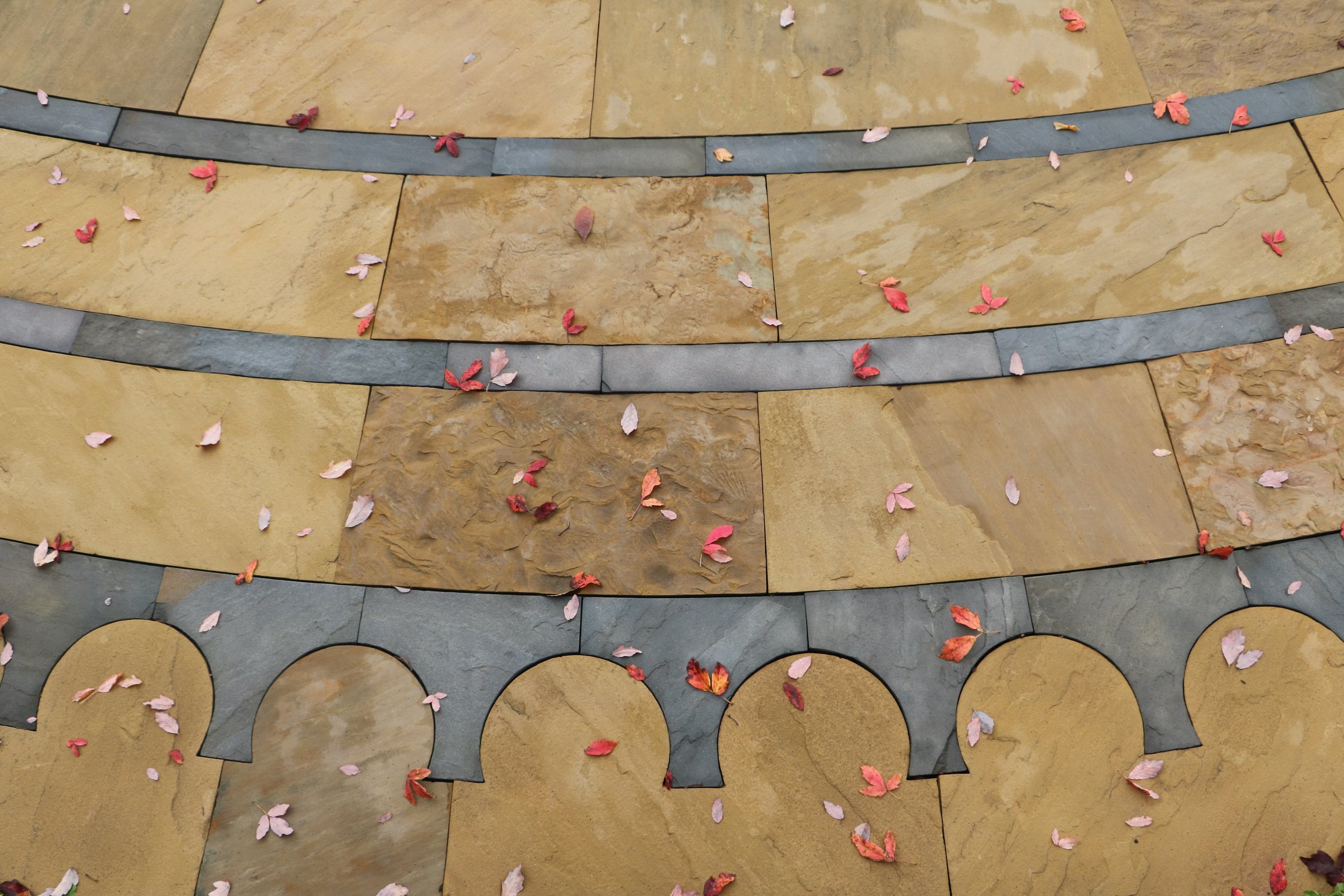 Labyrinth detail, cut stone