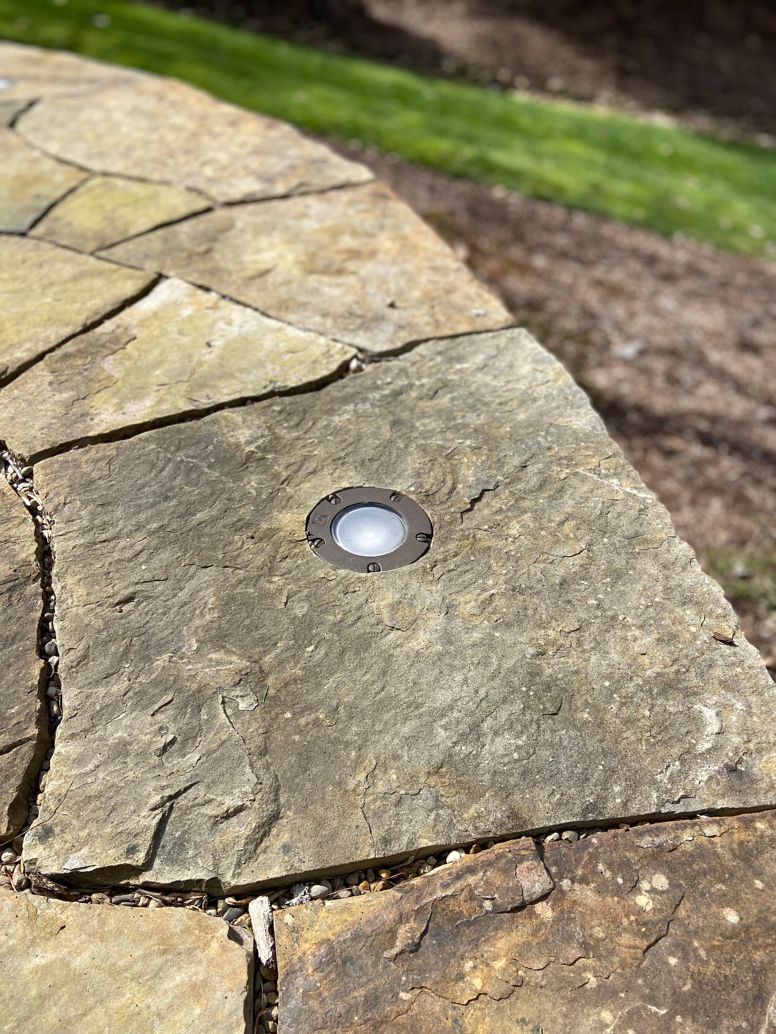 Lighting inset into patio