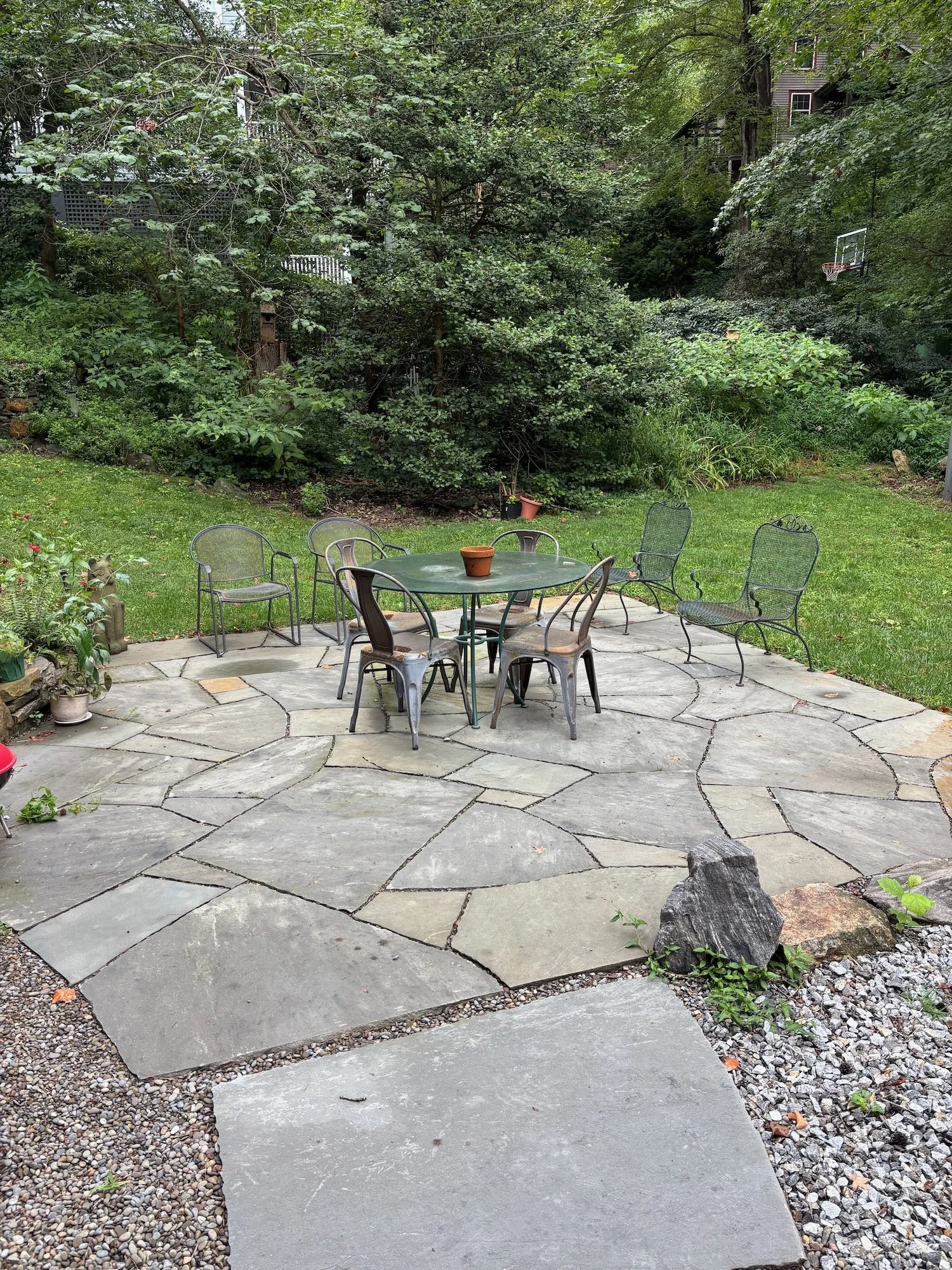 Sandstone patio in North Asheville
