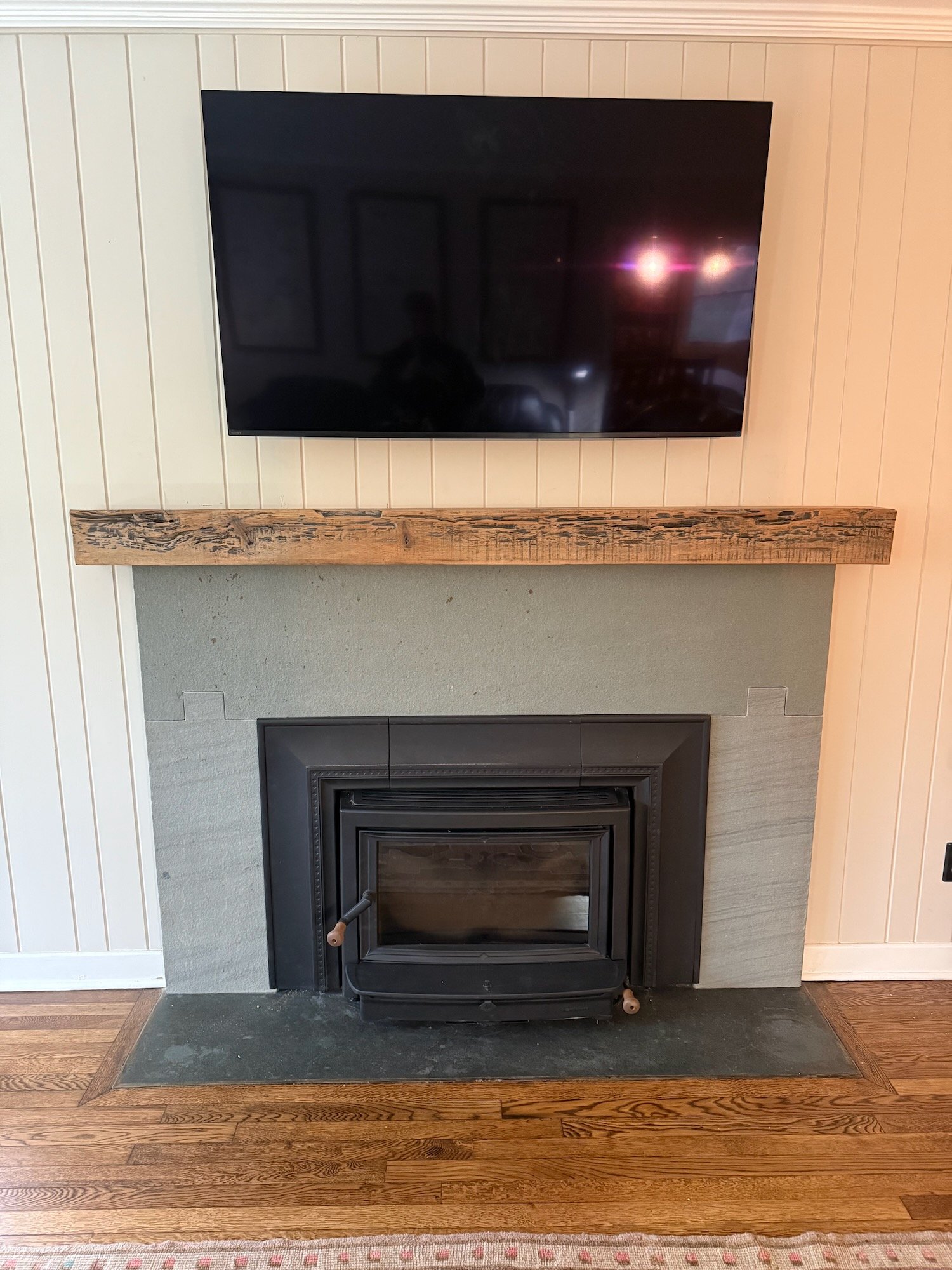 Bluestone fireplace surround, Biltmore Forest