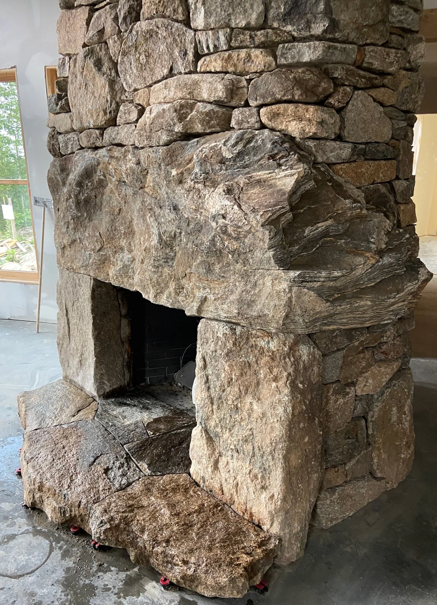 Massive rustic fireplace, Fairview