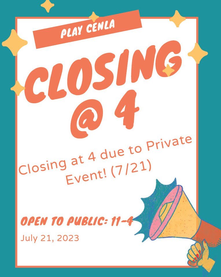 07.21.23 - CLOSING @ 4 PM FOR PRIVATE EVENT!
CONTACT US FOR YOUR GROUP'S PRIVATE EVENT TODAY