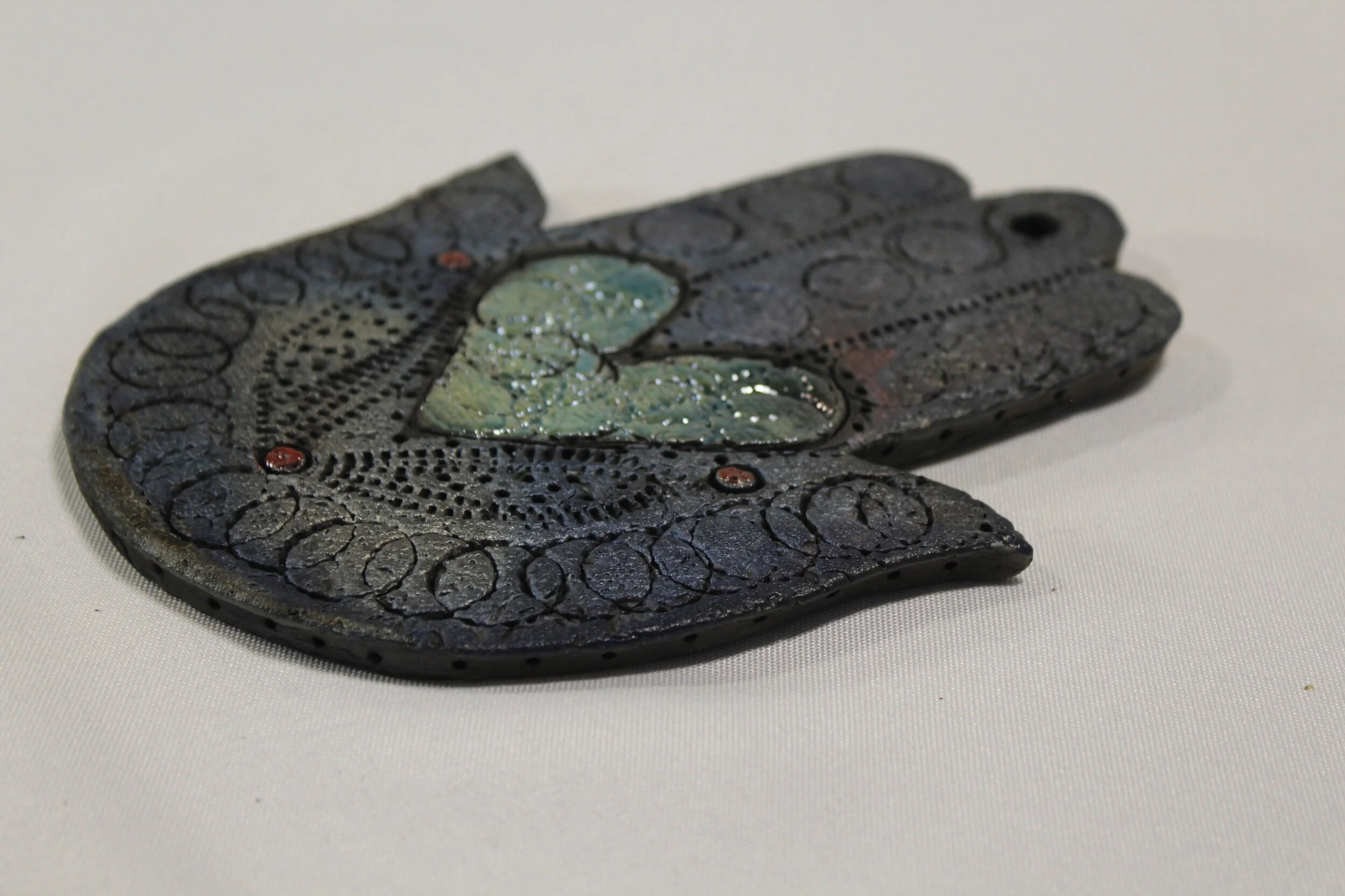 Black Hamsa with Heart