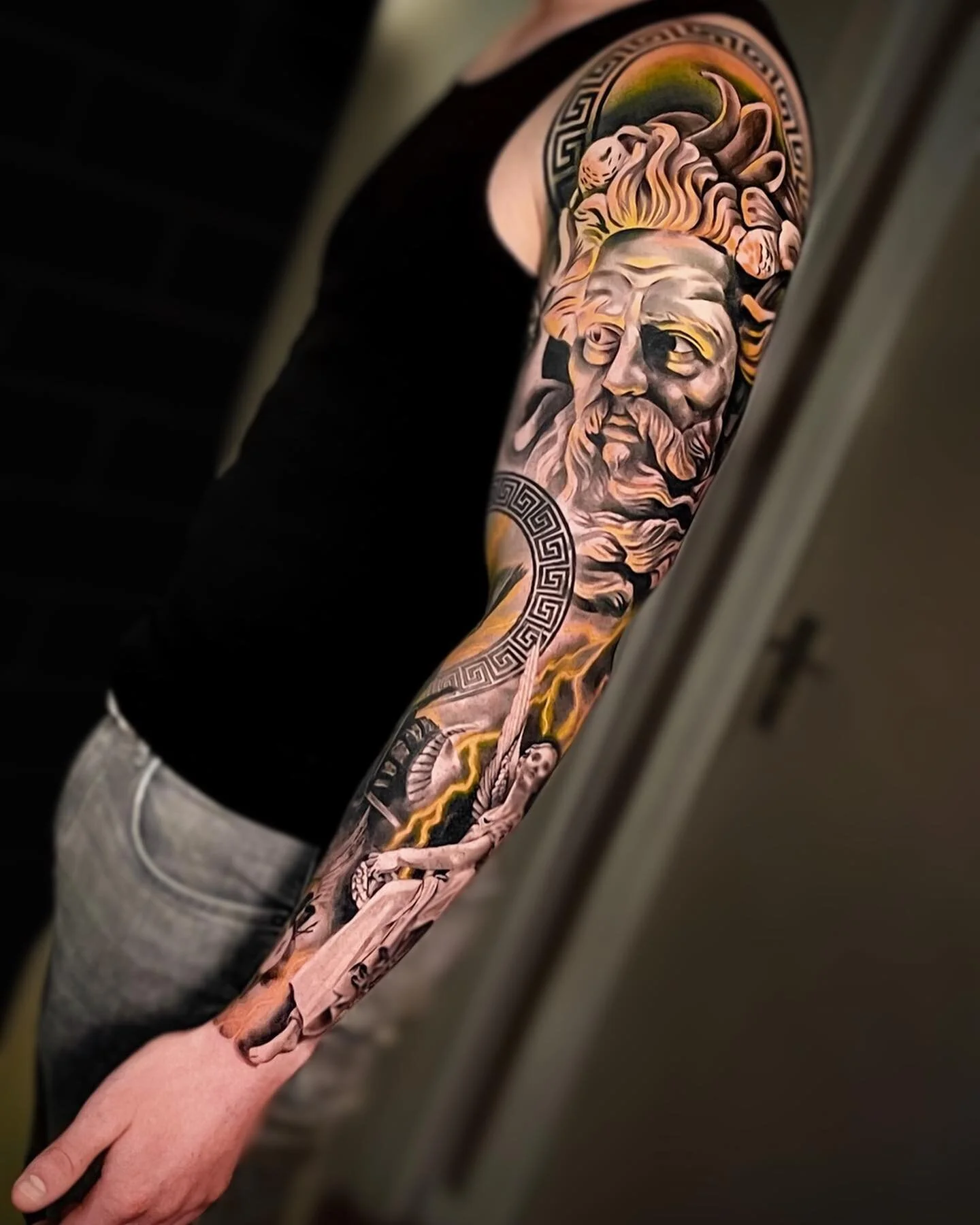 Sleeve I did last may at @stamentattoo 
🤗 Thanks to Angelo for trusting me with this big project!
