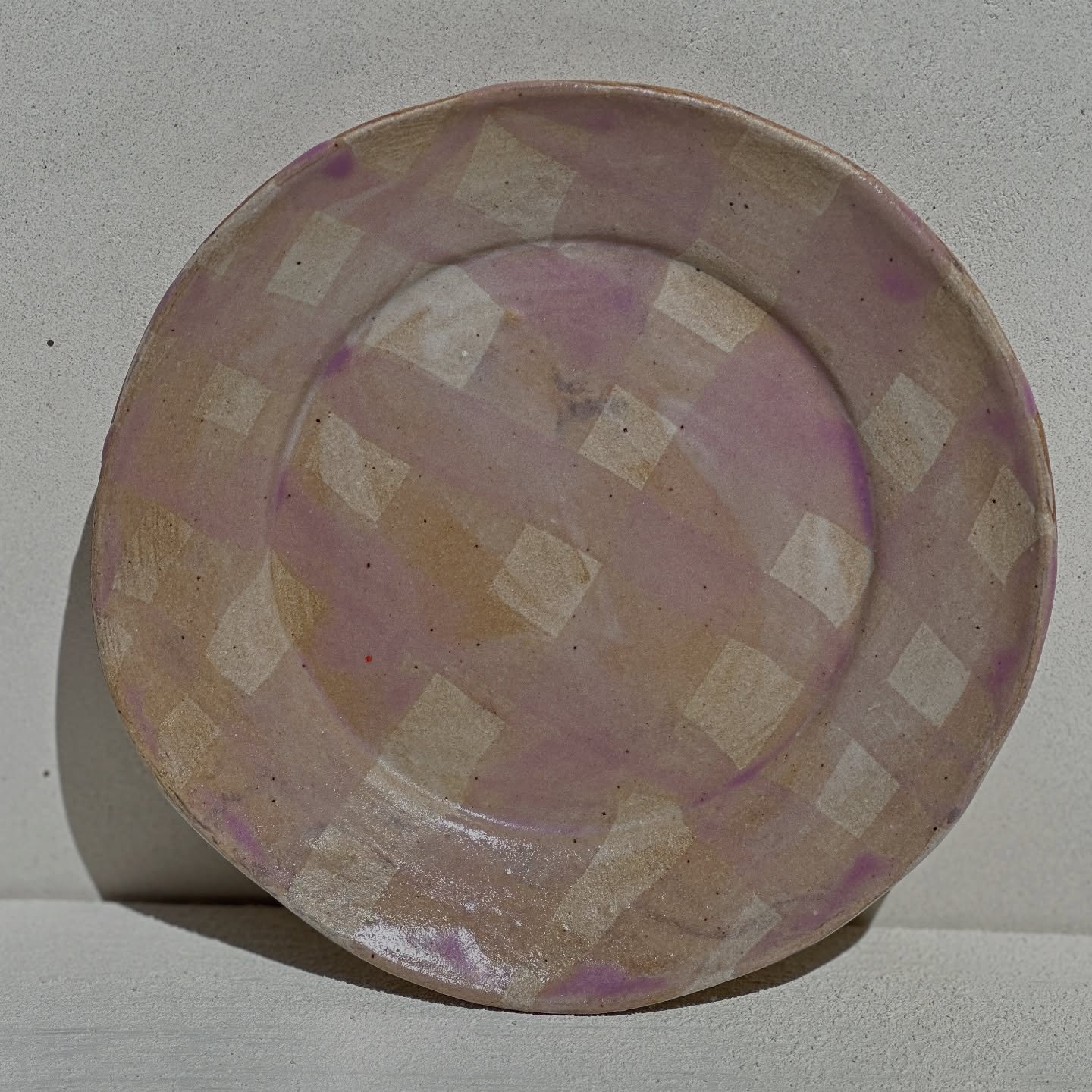 Lavender Plaid Plate