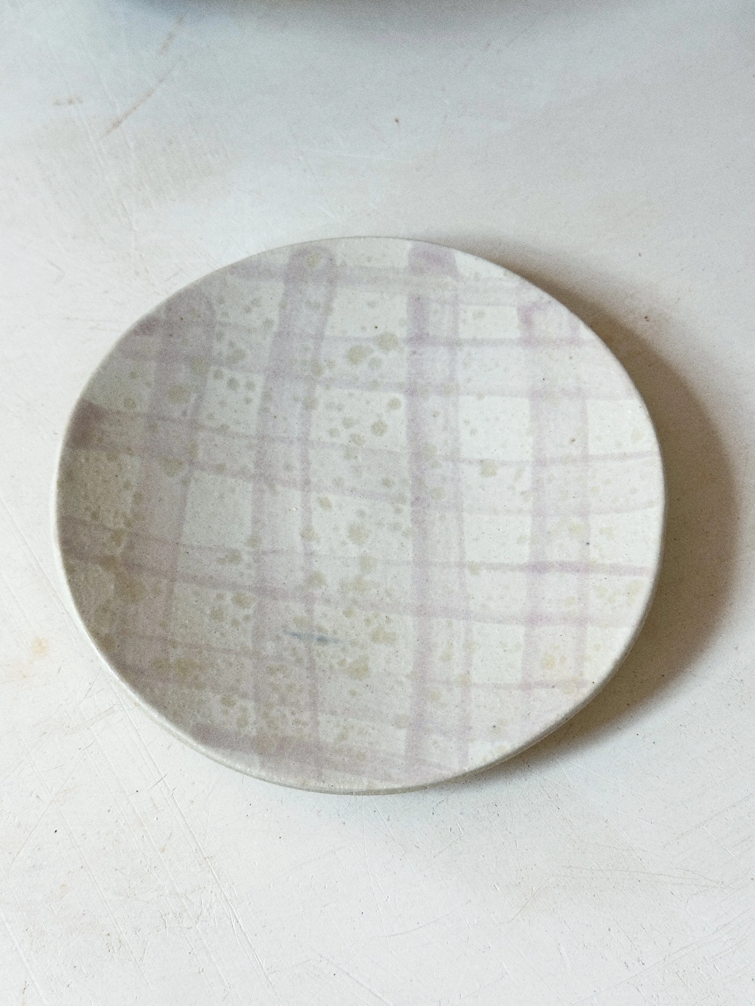 Lavender Plaid Dish