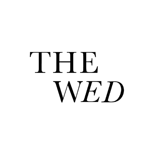 Text that says 'The Wed' on a black background.