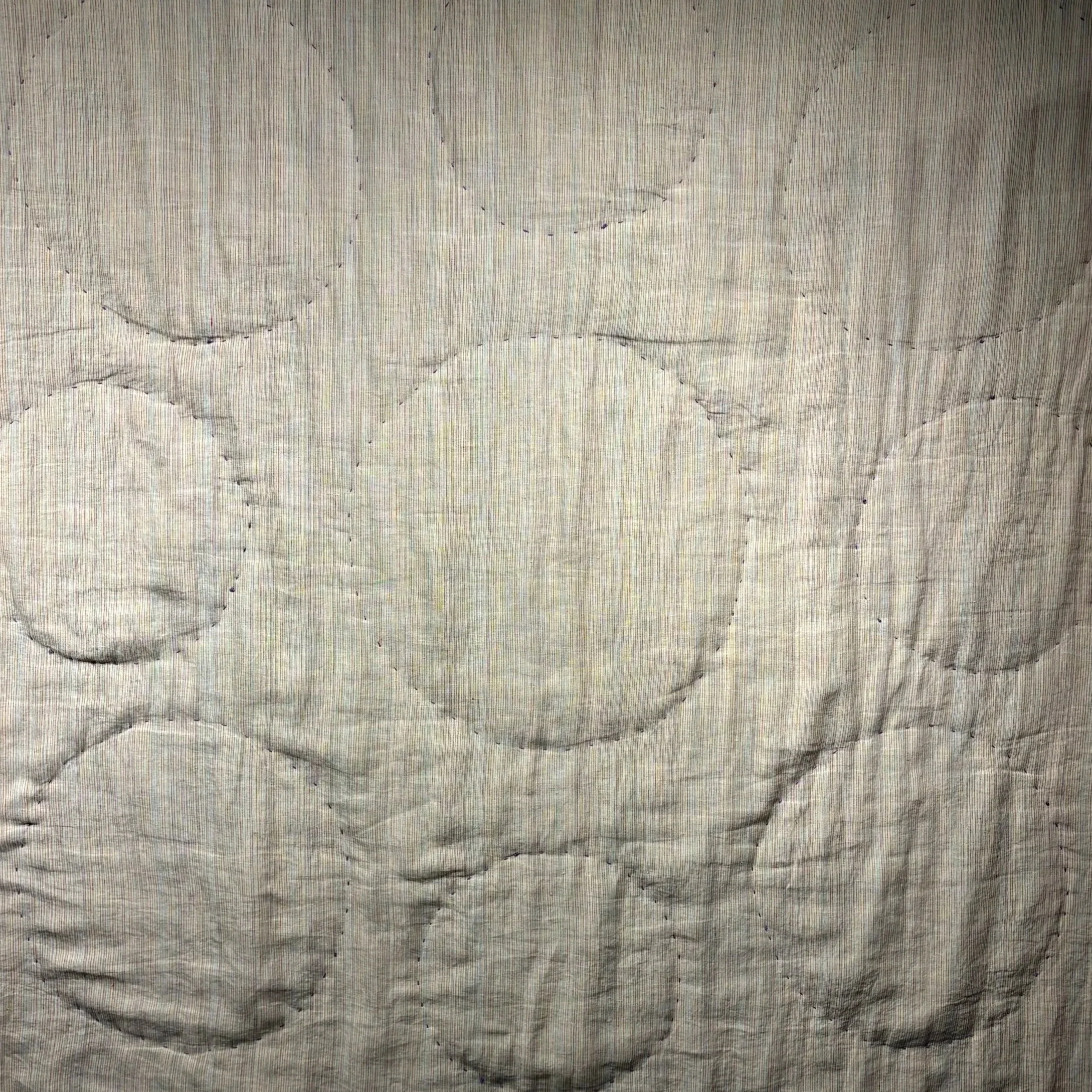 Chelsea Danburg
#22, 2023
Linen fabric, wool batting, silk and wool yarn

75 x 60 in

$1,200