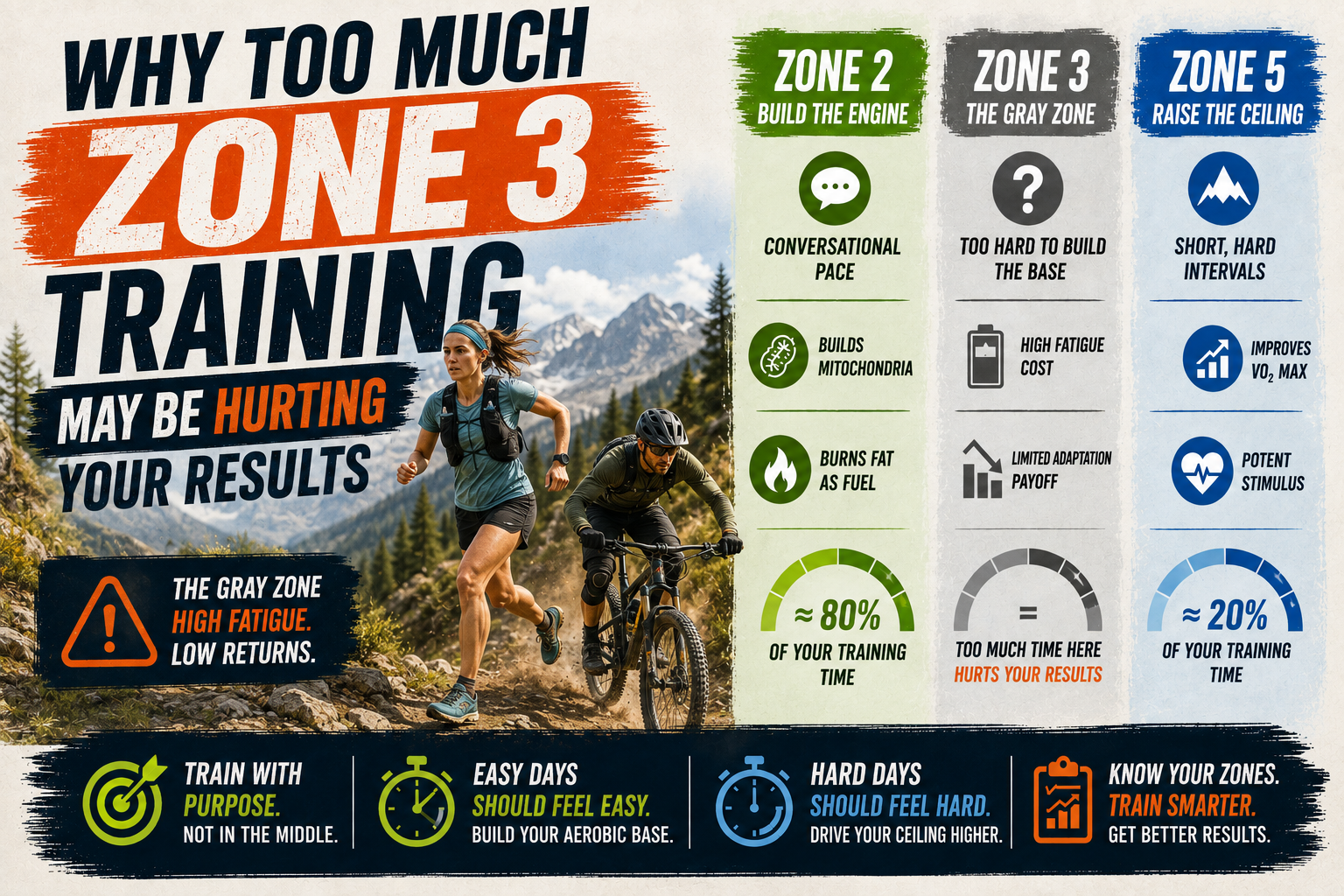 Why too much Zone 3 training may be hurting your results.