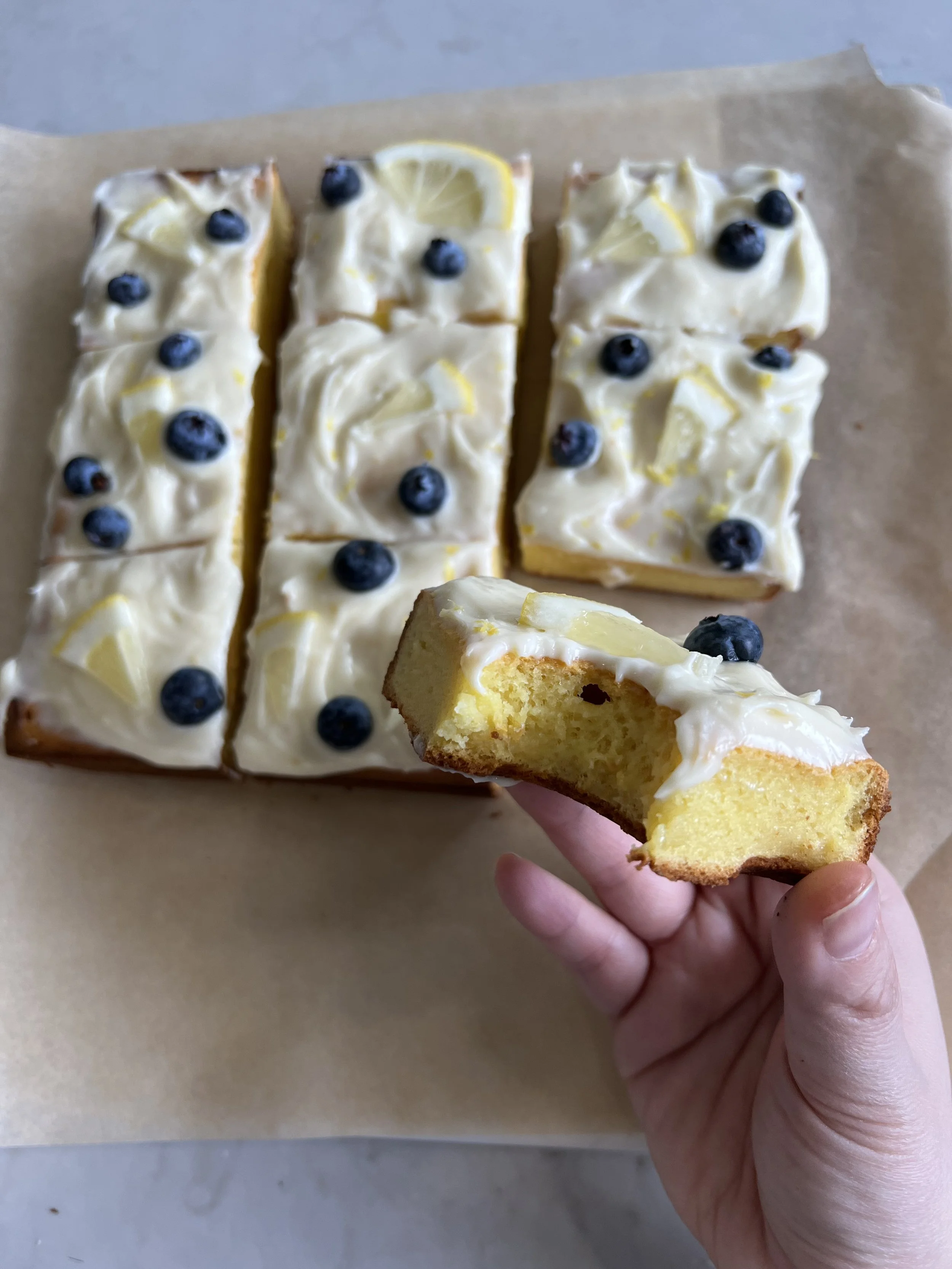 Lemony Mochi Bars Recipe by Kat Lieu 