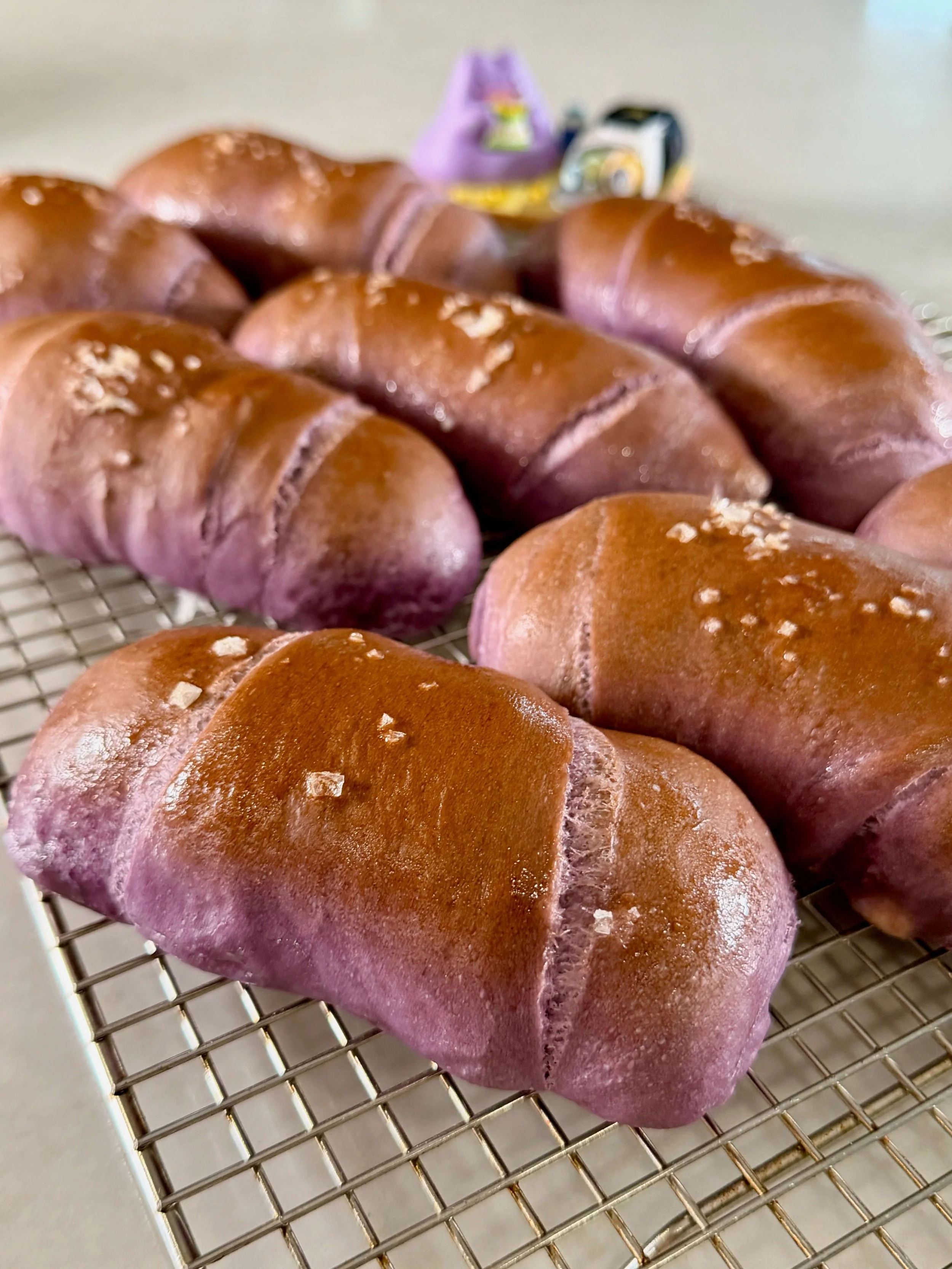 Ube salt bread by Kat Lieu