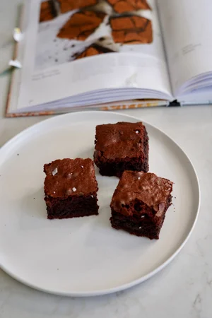 Spicy and Sweet Doubanjiang Red Velvet Mochi Brownies Recipe by Kat
