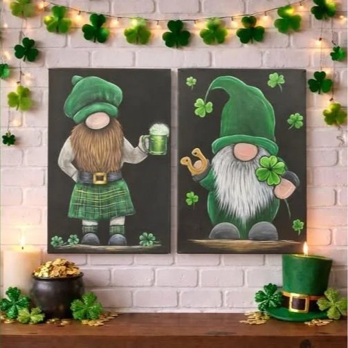 St. Patrick's Day Gnomes - Paint Party