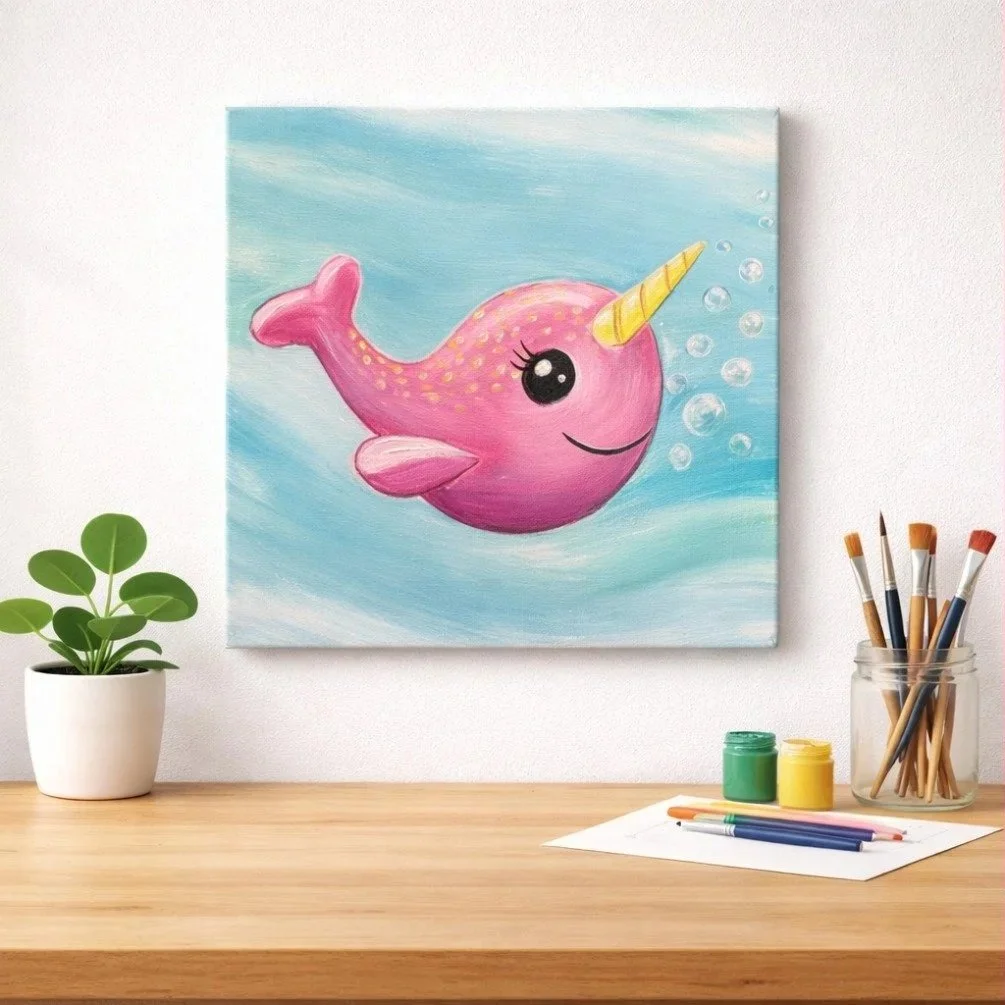 Narwhal Whale - Kids' Paint!