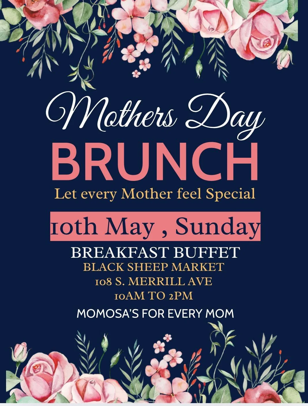 Mothers Day Brunch at Black Sheep Market