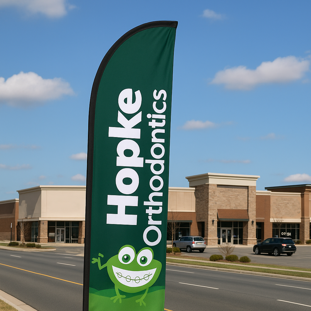 Branded business banner flags