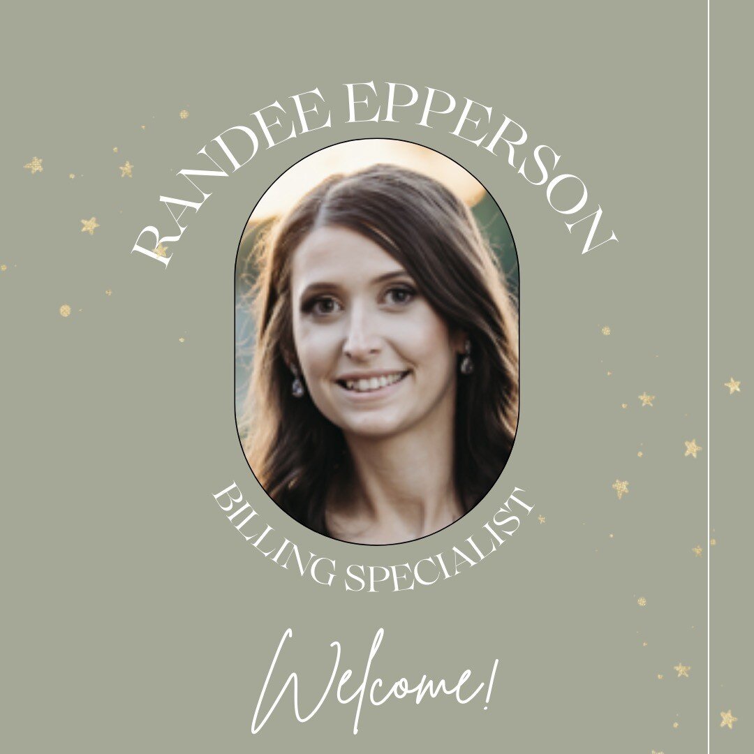 We are so excited to welcome the newest member of our team, Randee Epperson!

Let's get to know her:

Hi, my name is Randee and I am the new billing specialist! I have an extensive background in medical coding and billing. I am here to help you under