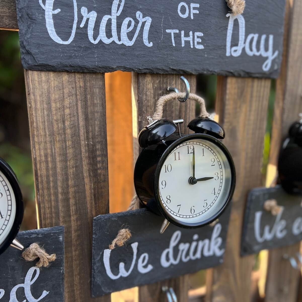 Rustic Pallet Order of the Day Signage